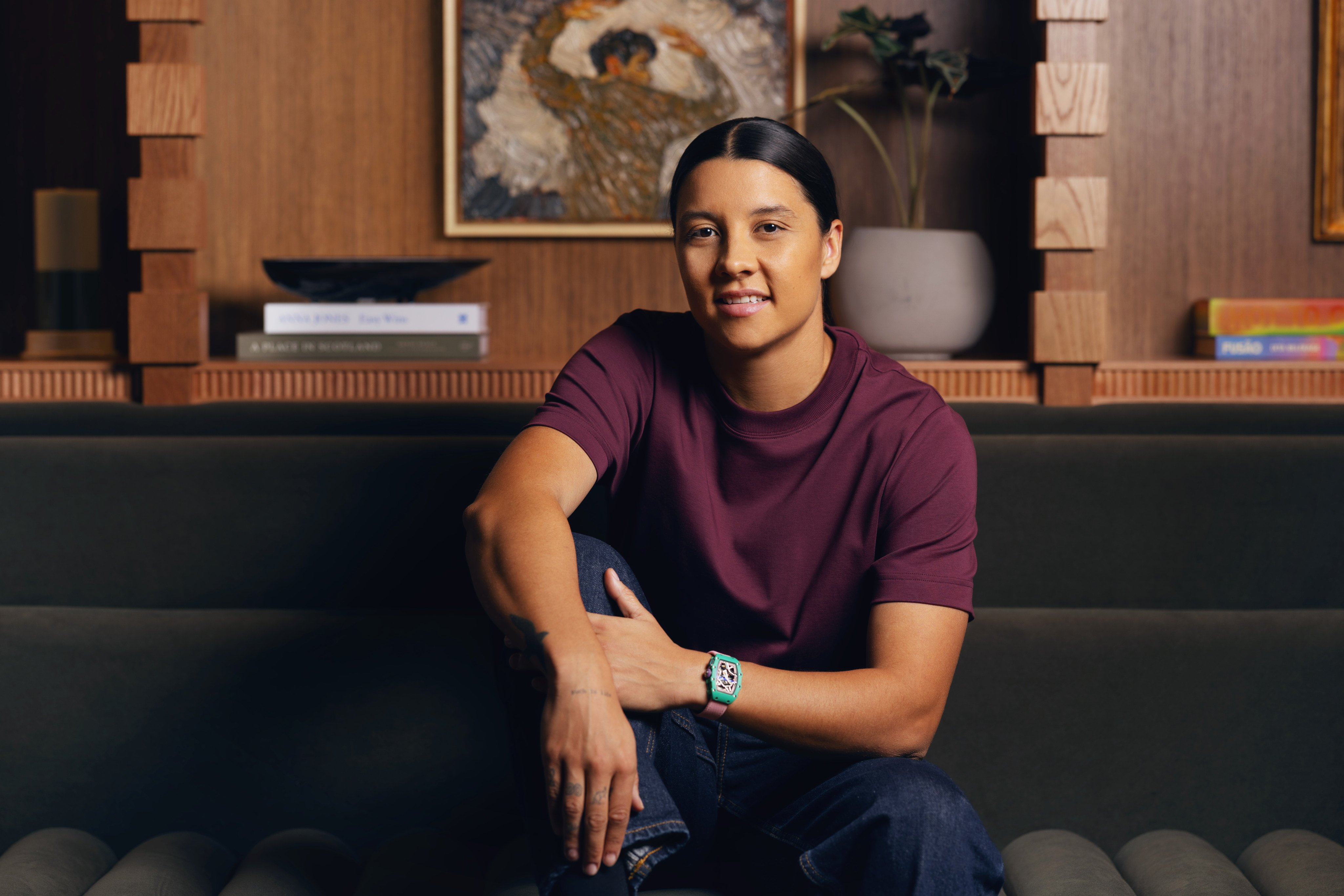 Sam Kerr, captain of the Australian football team, is an ambassador for Richard Mille. Photo: Hamish Brown/Contour by Getty Images