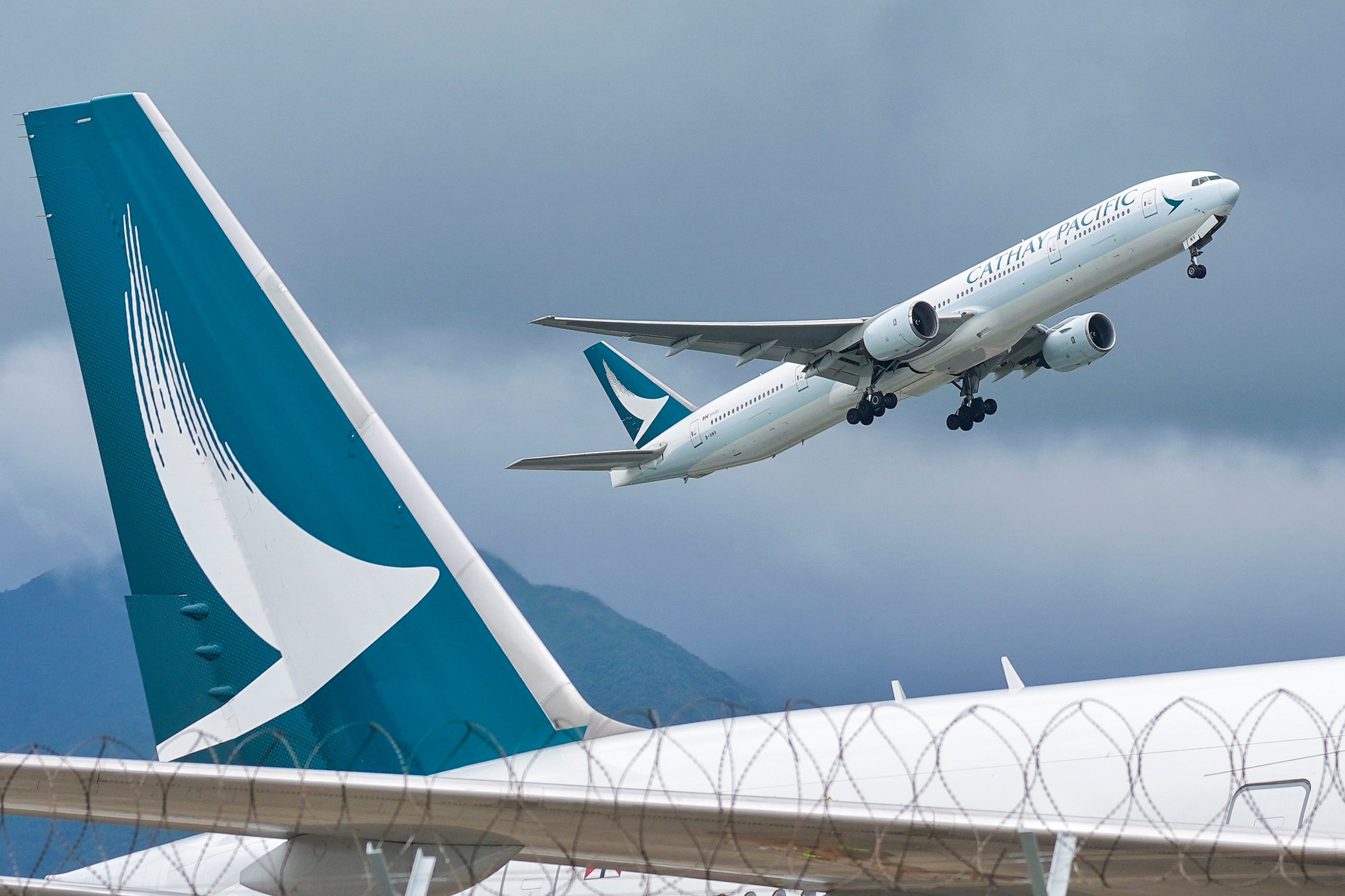 A Cathay Pacific plane takes off from Hong Kong International Airport in May this year. Photo: Elson Li