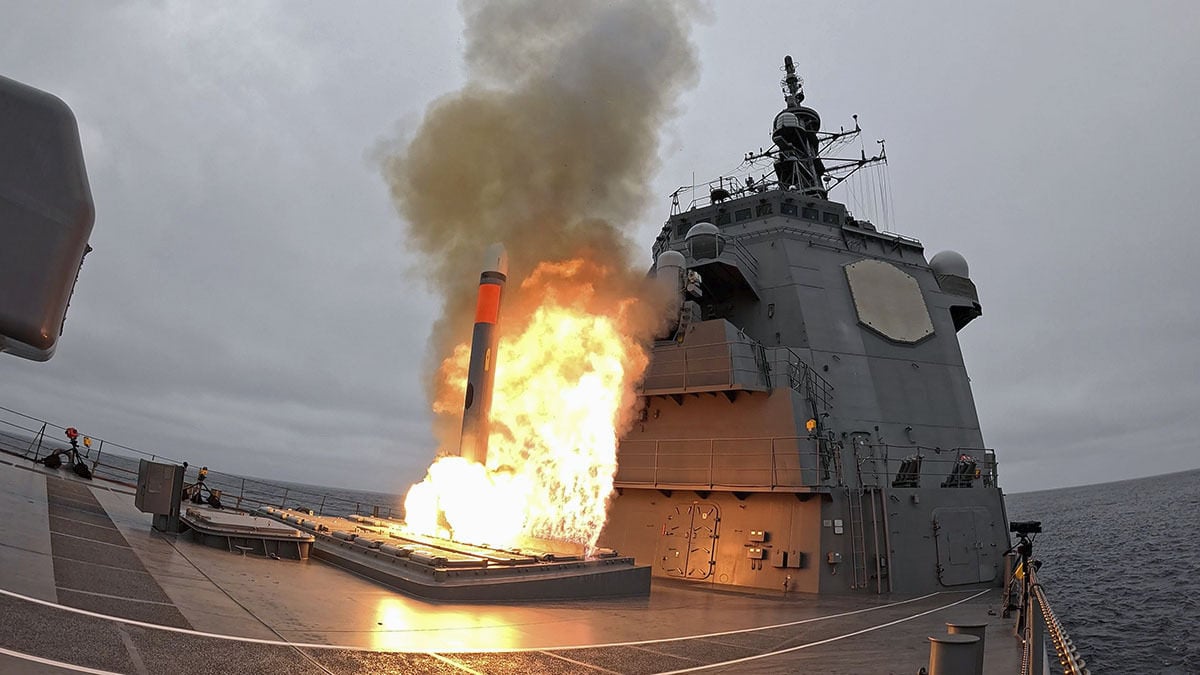 Japan test-fired a Tomahawk cruise missile from a naval destroyer in the Pacific Ocean off the US on July 28. Photo: Japan’s Defence Ministry/Kyodo