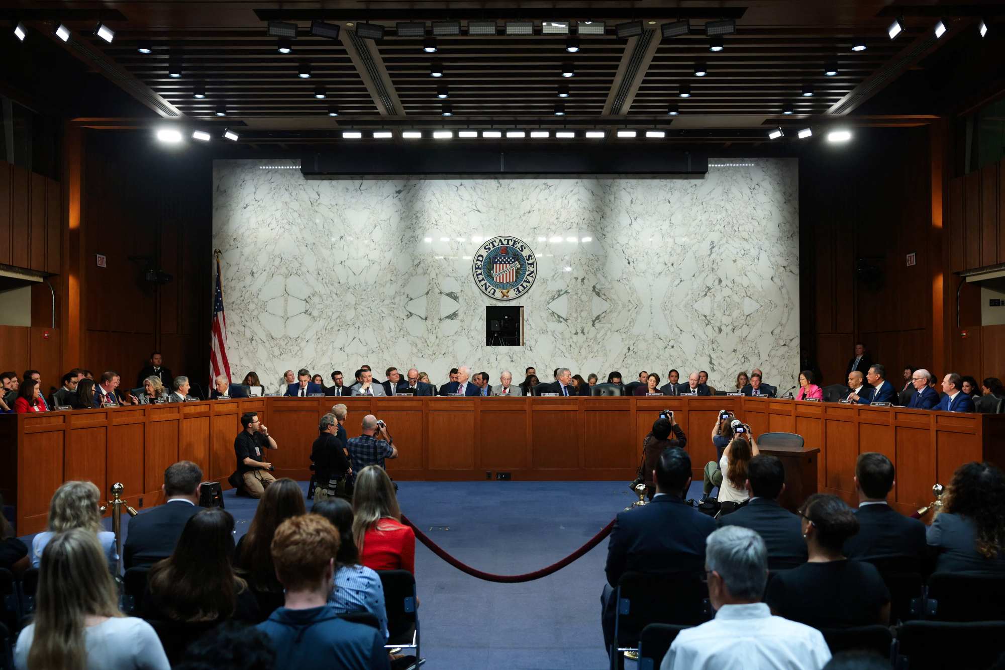 Members of the Senate Judiciary Committee vote on the nomination of Todd Blanche. Photo: AFP Members of the Senate Judiciary Committee vote on the nomination of Todd Blanche. Photo: AFP