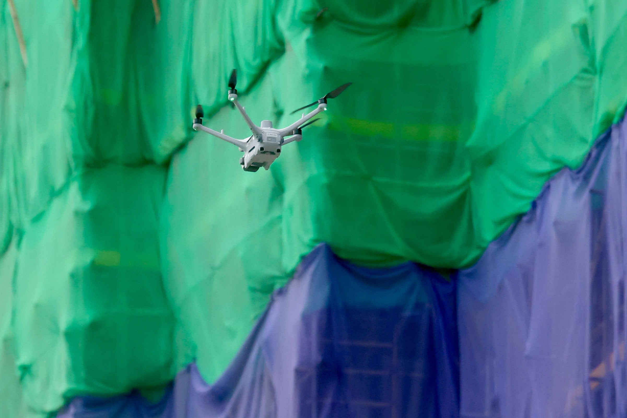 The enhanced drone allows safety officers to detect thermal hotspots from a distance. Photo: Jonathan Wong