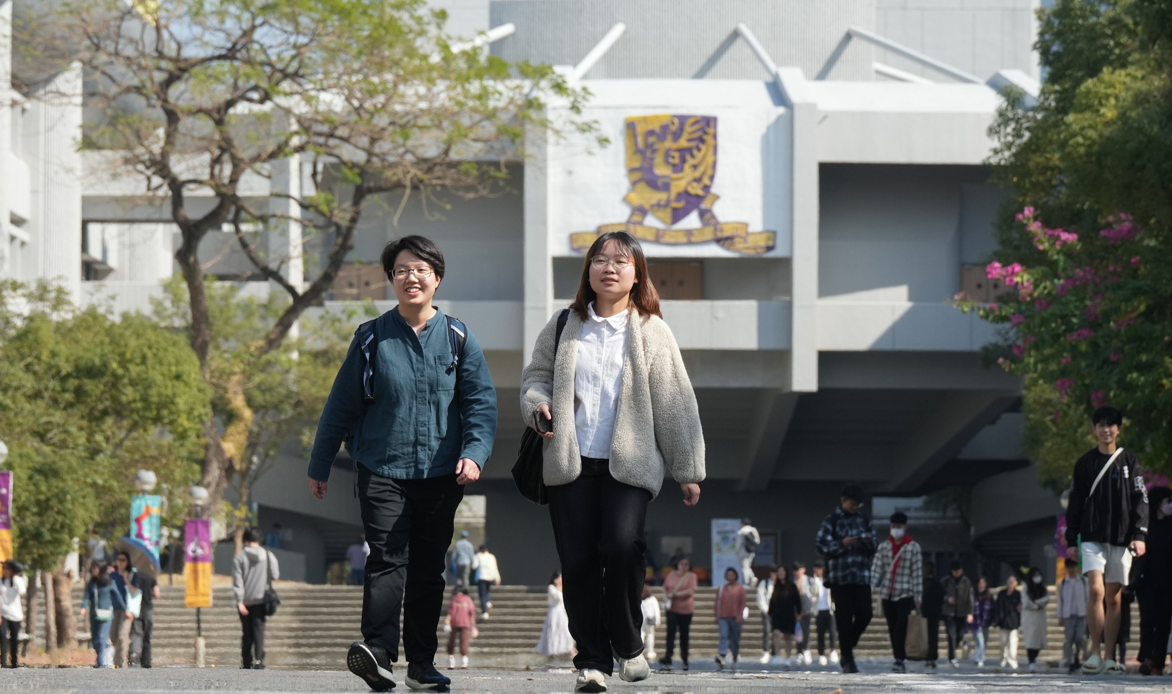 Students at the CUHK campus in Sha Tin. Photo: Eugene Lee