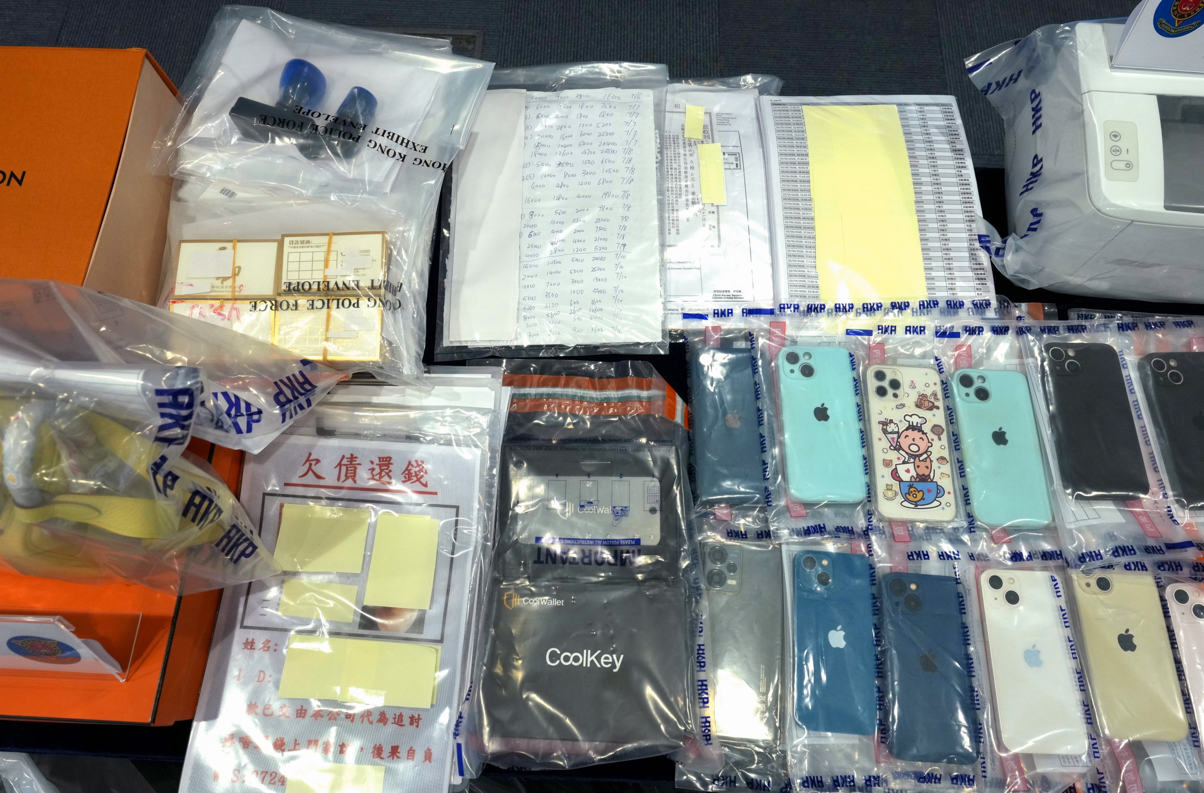 Hong Kong police have arrested 25 people, some as young as 13, in a crackdown on a loan shark syndicate. Photo: Jelly Tse