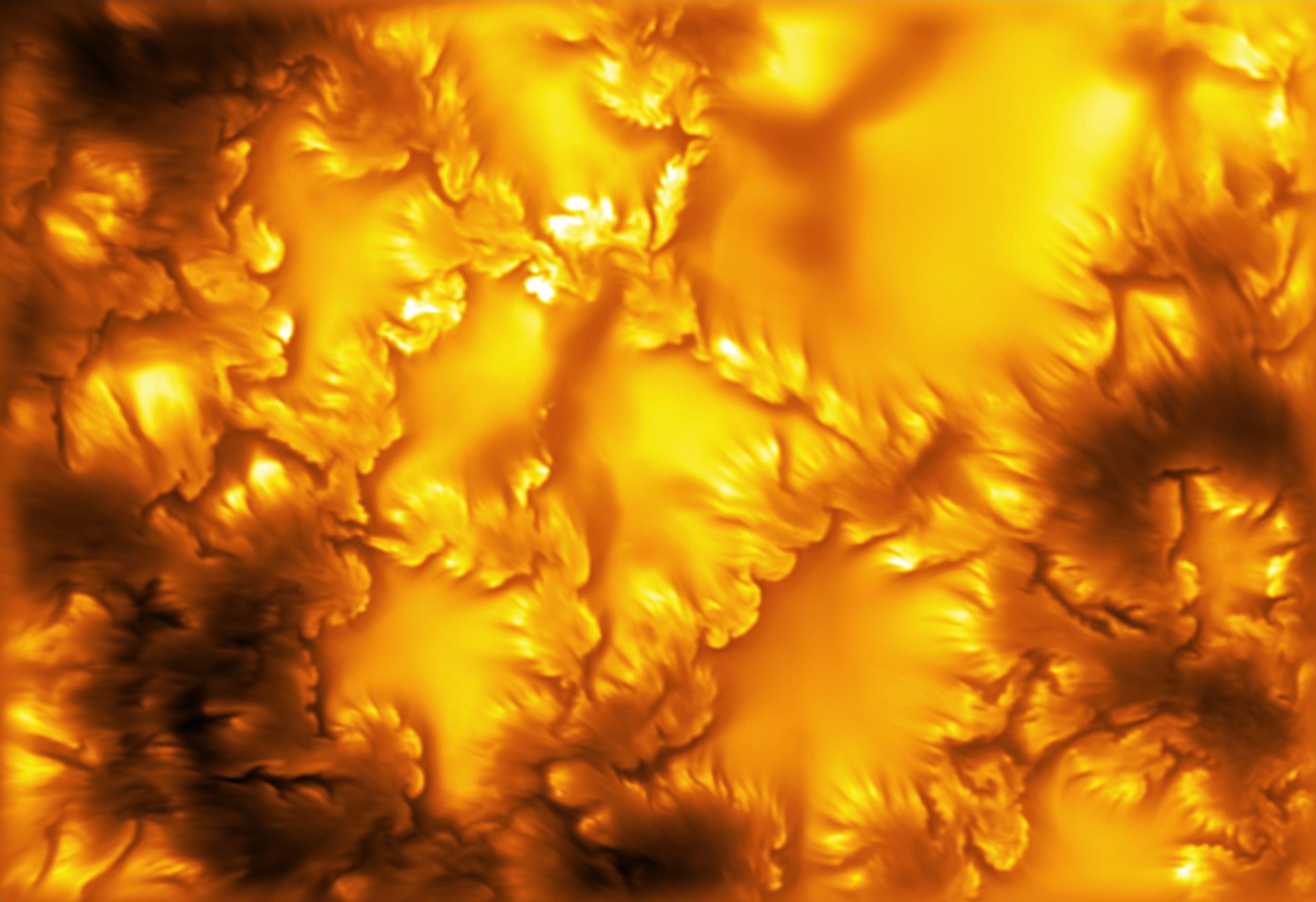 The sun’s surface is pictured in an image released on Monday. Photo: National Science Foundation National Solar Observatory via AP