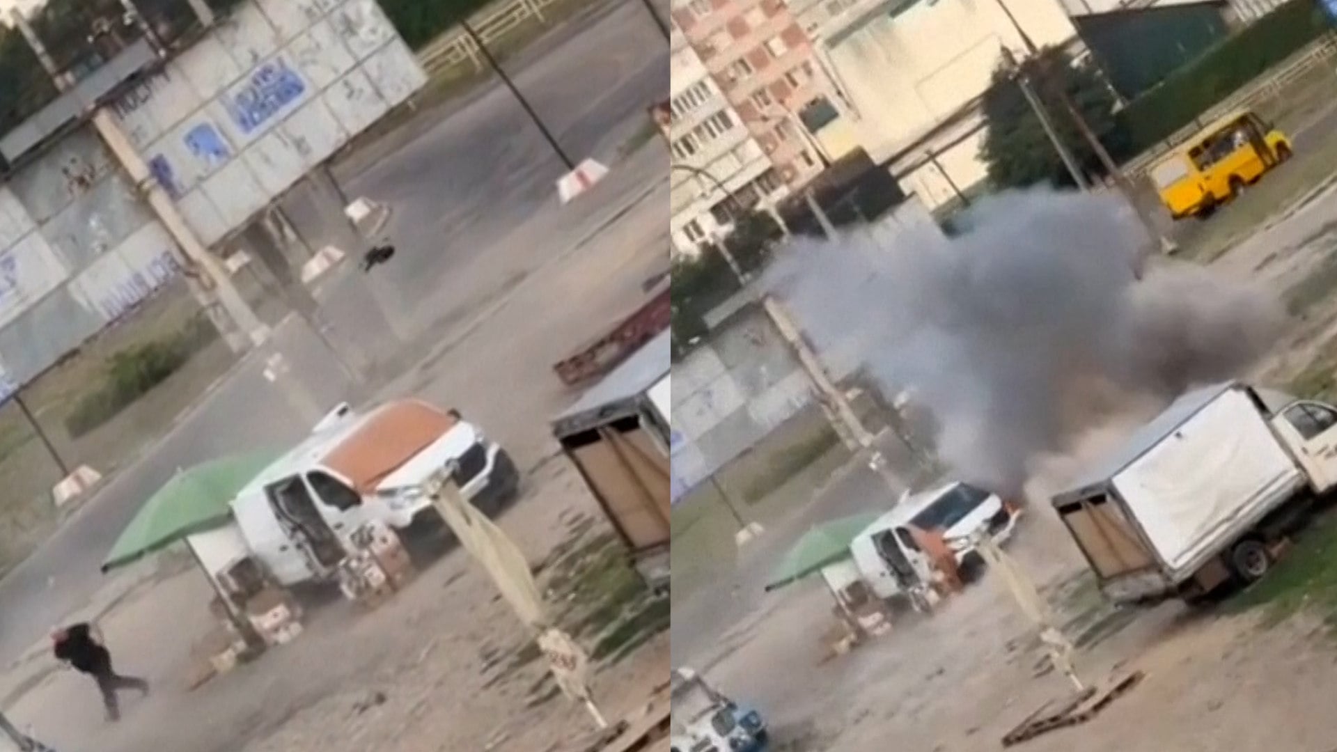 Ukrainian man attacked by Russian drone