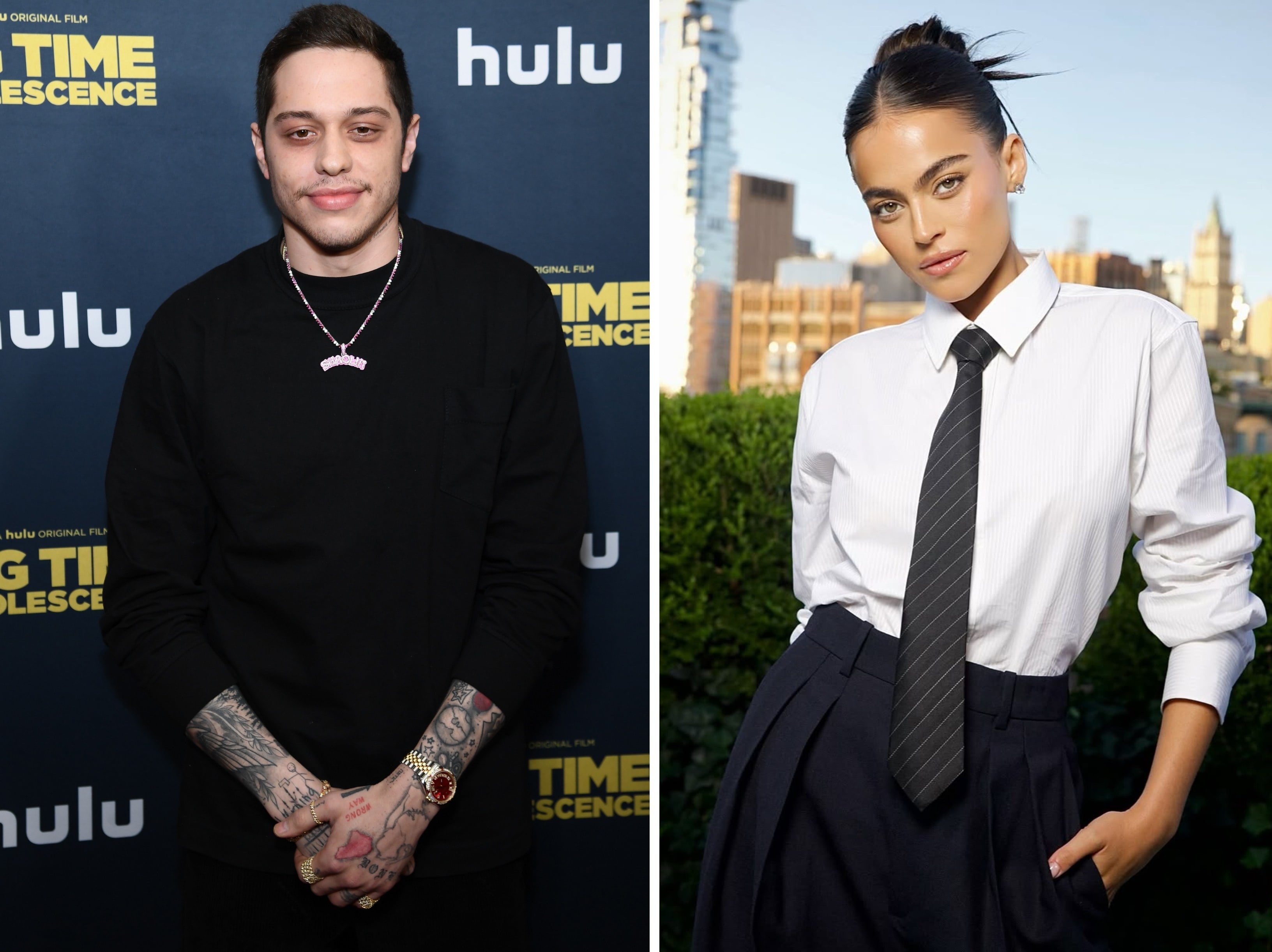 Pete Davidson recently went on a date with Sarah Jane Nader. Photos: Getty Images; @sarahjanenader/Instagram