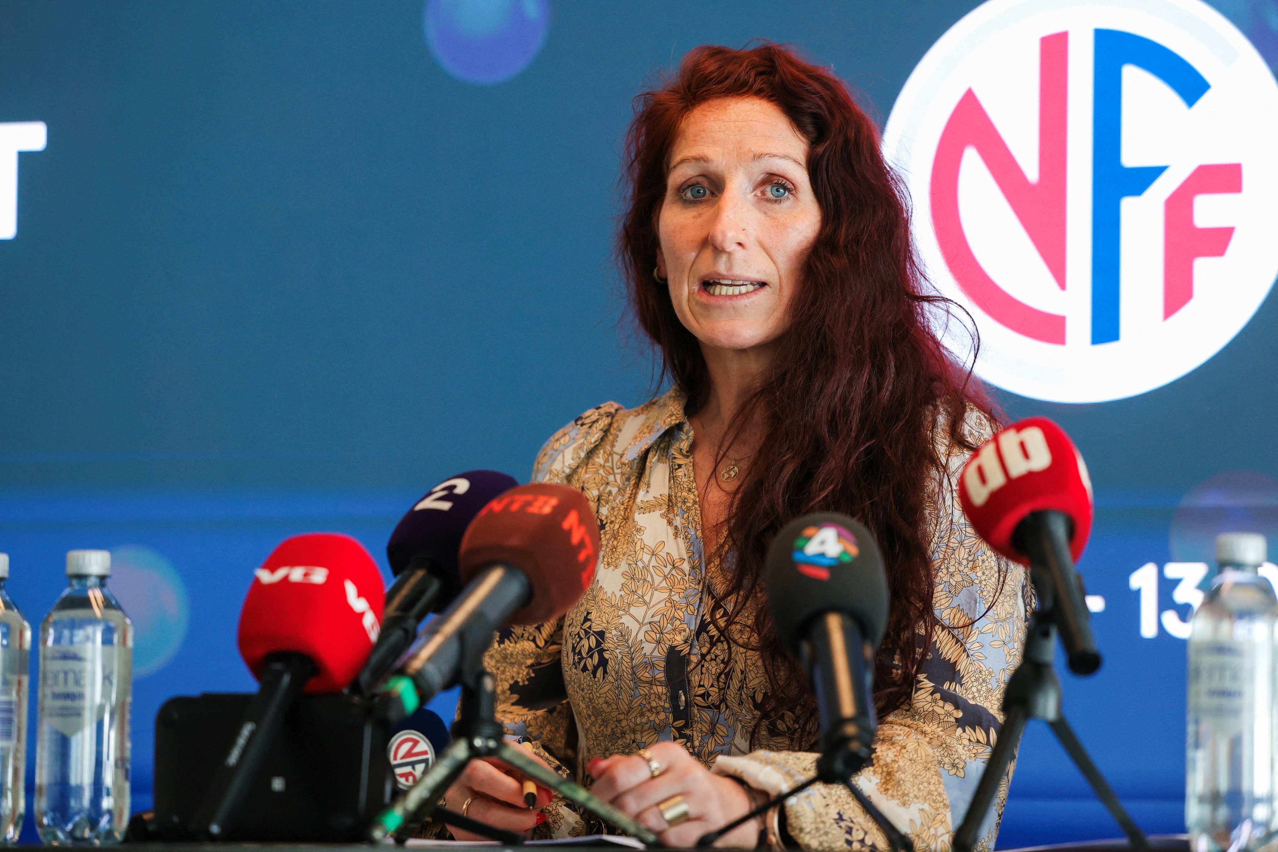 Norwegian Football Association president Lise Klaveness waved away speculation that she might stand for election for Fifa head. Photo: Reuters