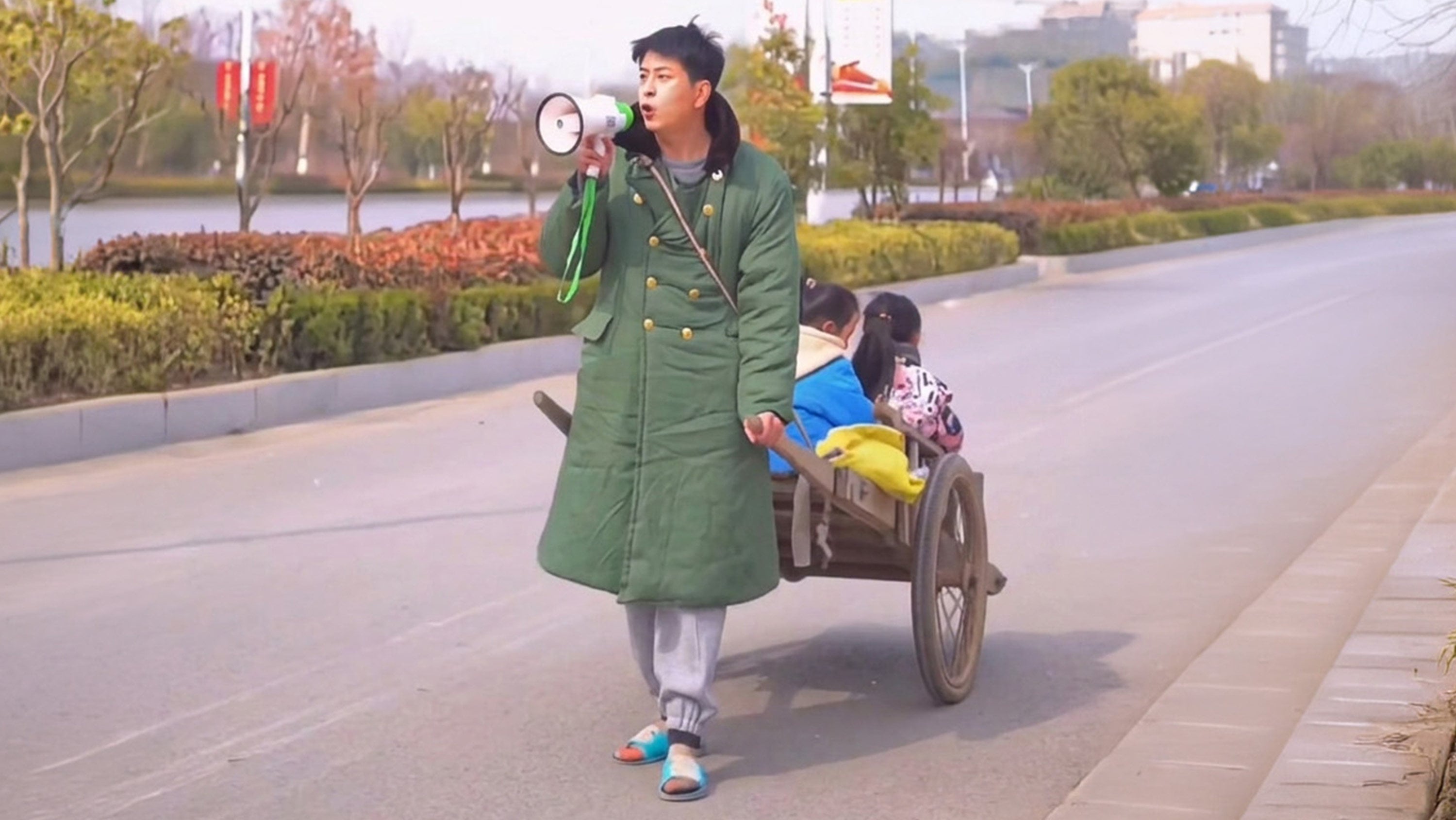 A Chinese vlogger, renowned for his videos targeting disobedient children — those neglecting their studies and being picky eaters — has become a favourite among parents. Photo: Douyin
