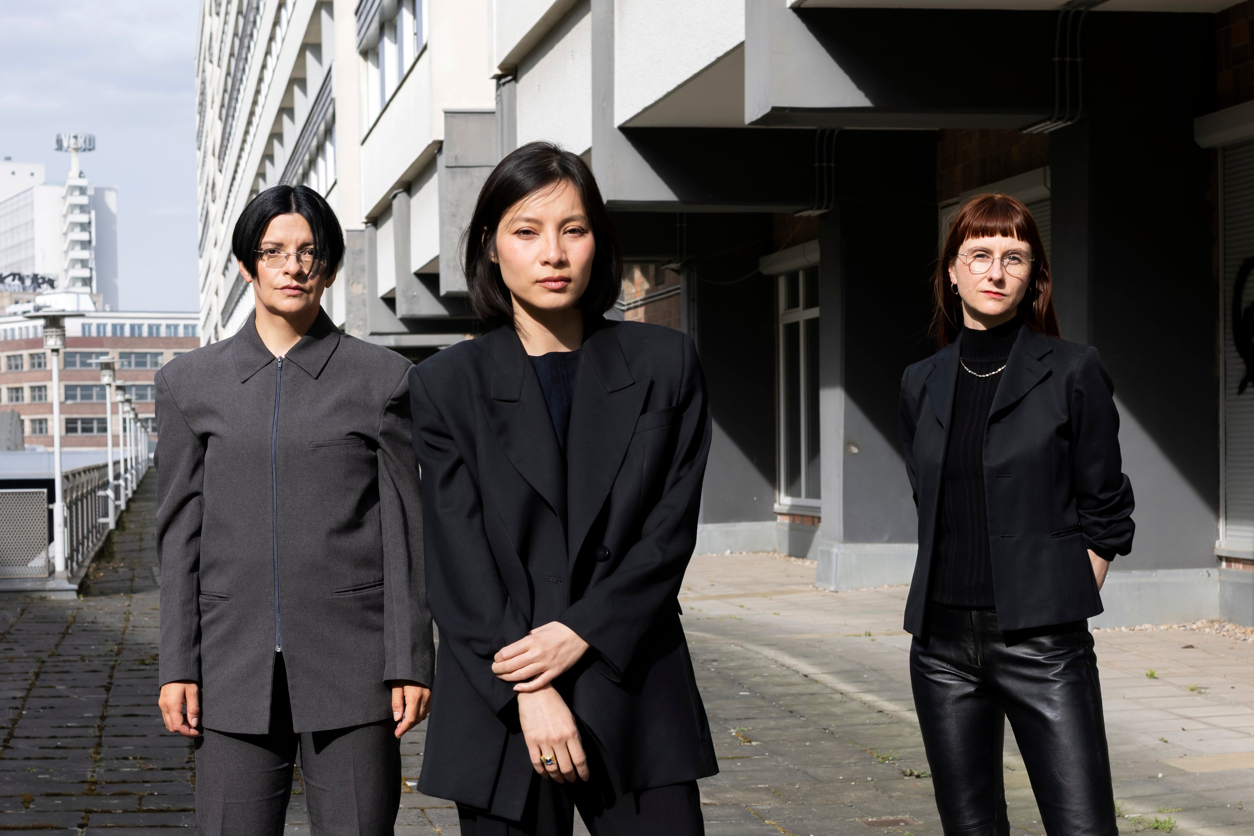 Sung Tieu (centre) co-conceived “Ruin”, the German pavilion’s exhibition at the 2026 Venice Biennale, with the late Henrike Naumann (left). Kathleen Reinhardt (right) curated the exhibition. Photo: Victoria Tomaschko