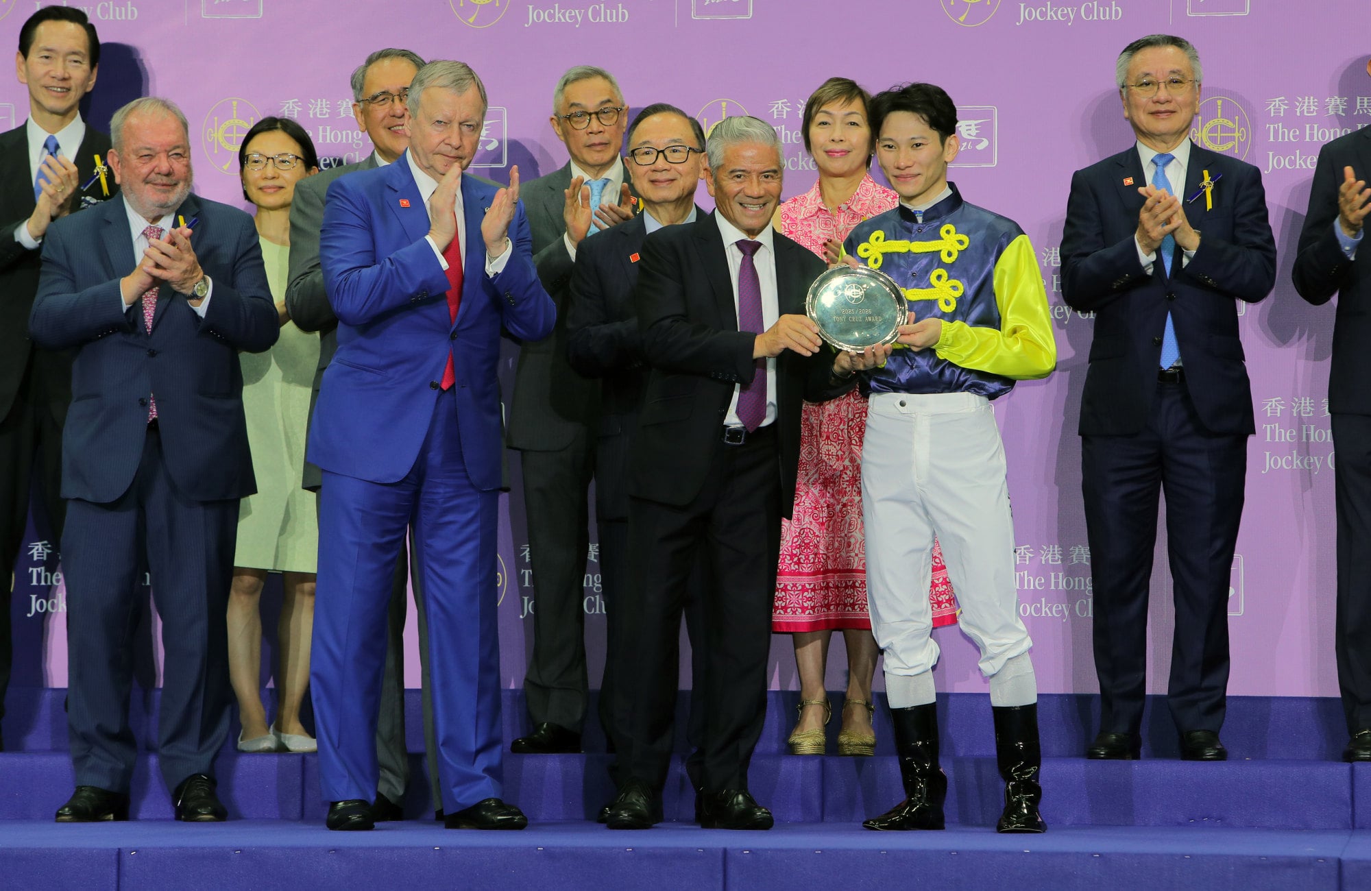 Jerry Chau (second from right) won the prestigious Tony Cruz Award last season. Photo: Kenneth Chan.