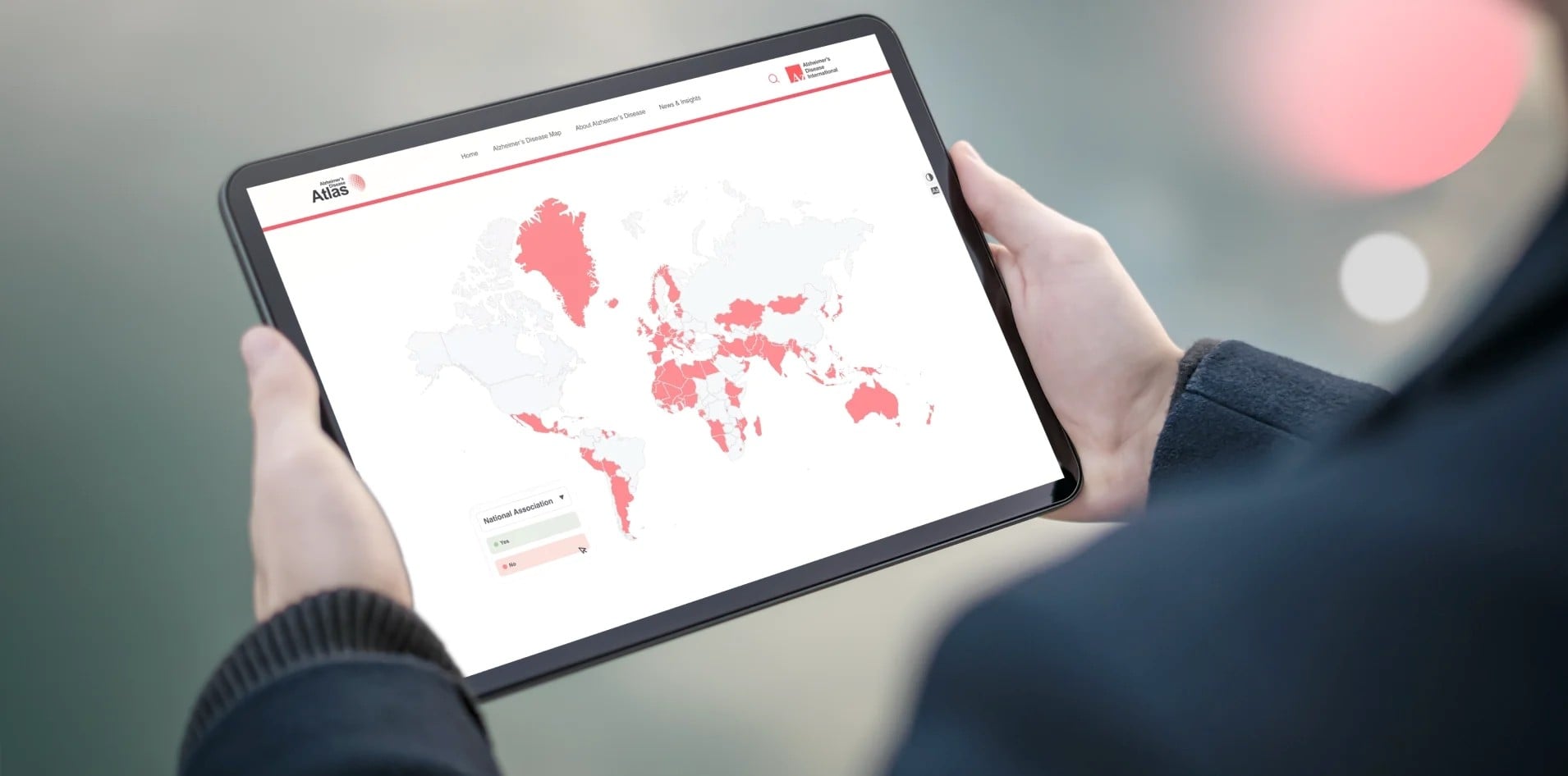 Launched by Alzheimer’s Disease International, the the AD Atlas maps how prepared 80 countries really are for dementia, highlighting how they diagnose, treat and support people living with the disease. Photo: ad-atlas.org