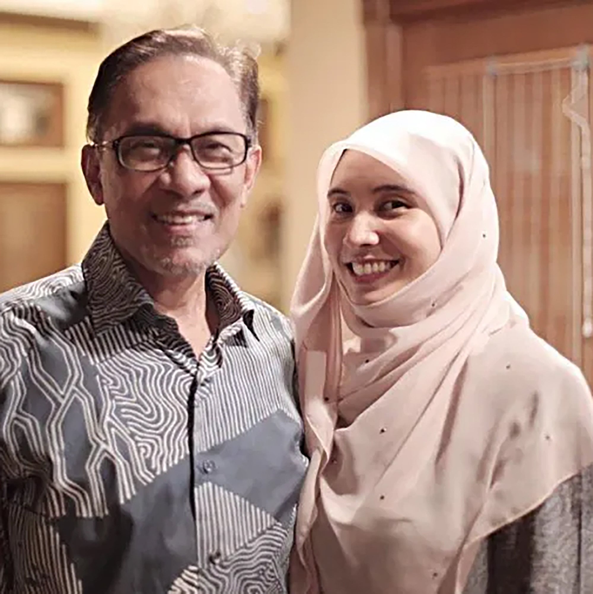 PKR deputy president Nurul Izzah Anwar poses with her father, Malaysian Prime Minister Anwar Ibrahim. Photo: Instagram/n_izzah