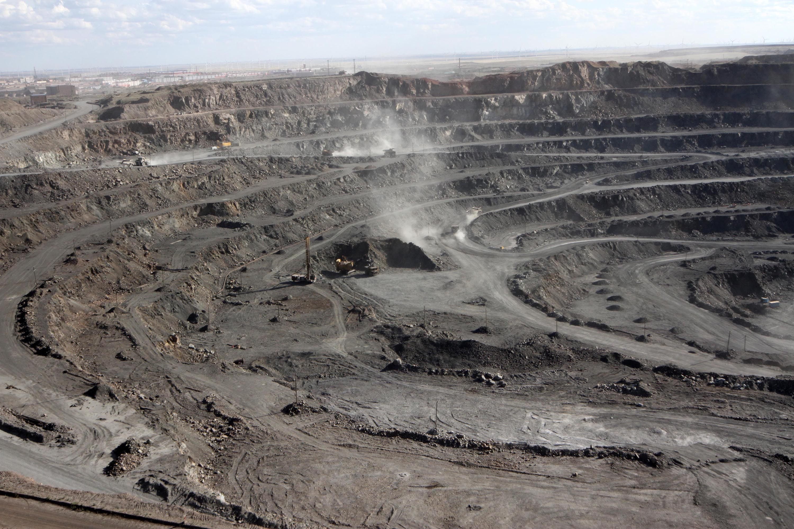 A view of a rare earth mine in Bayan Obo mining district of Baotou, in China's Inner Mongolia autonomous region. Photo: VCG via Getty Images