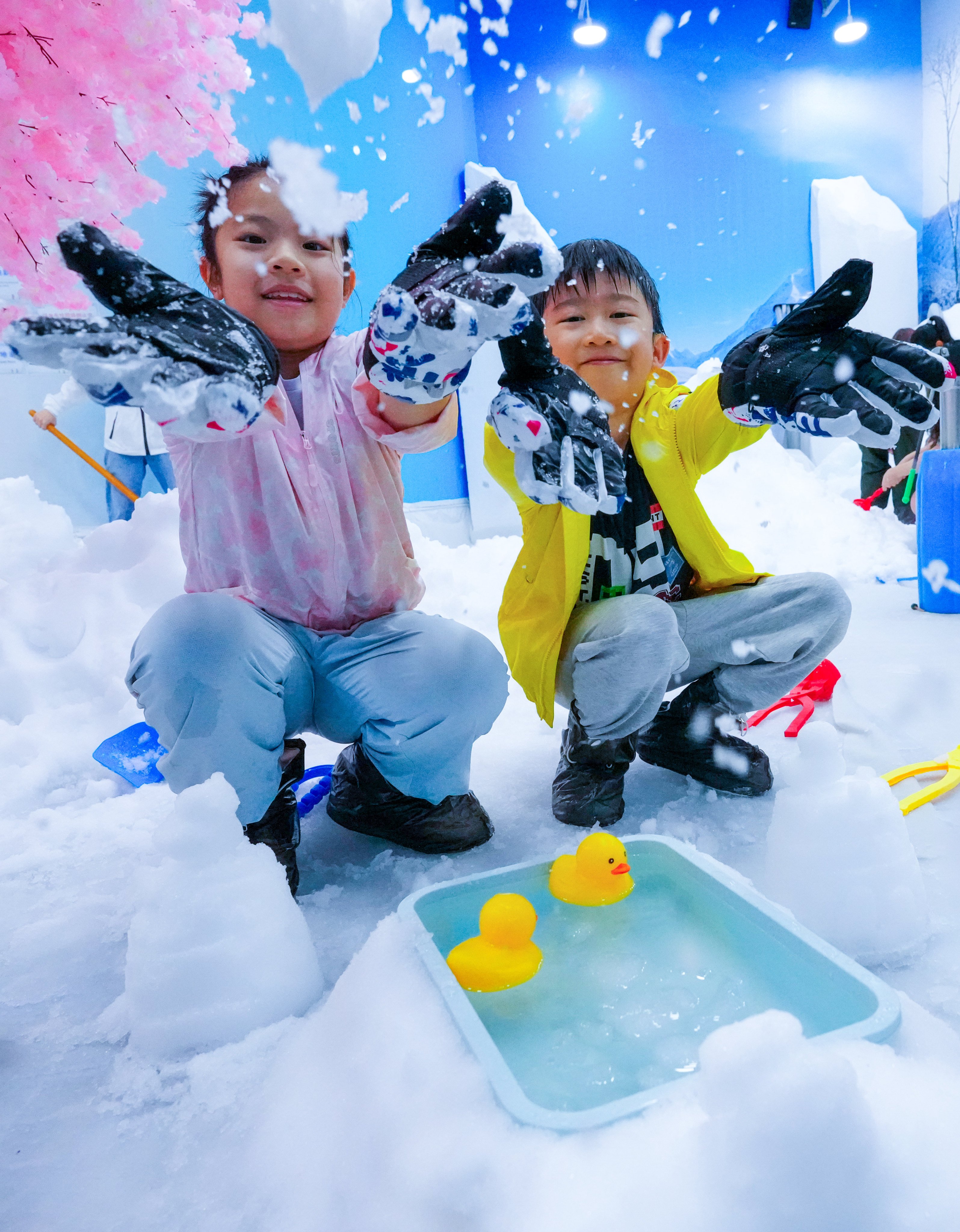 Kids play at Magic Ice, an indoor snow park. Photo: Dickson Lee