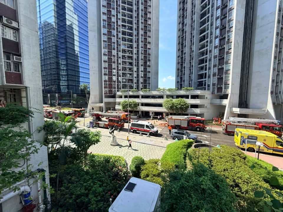 Rescue services were sent to Begonia Mansion in Taikoo Shing after multiple reports of a fire. Photo: Handout