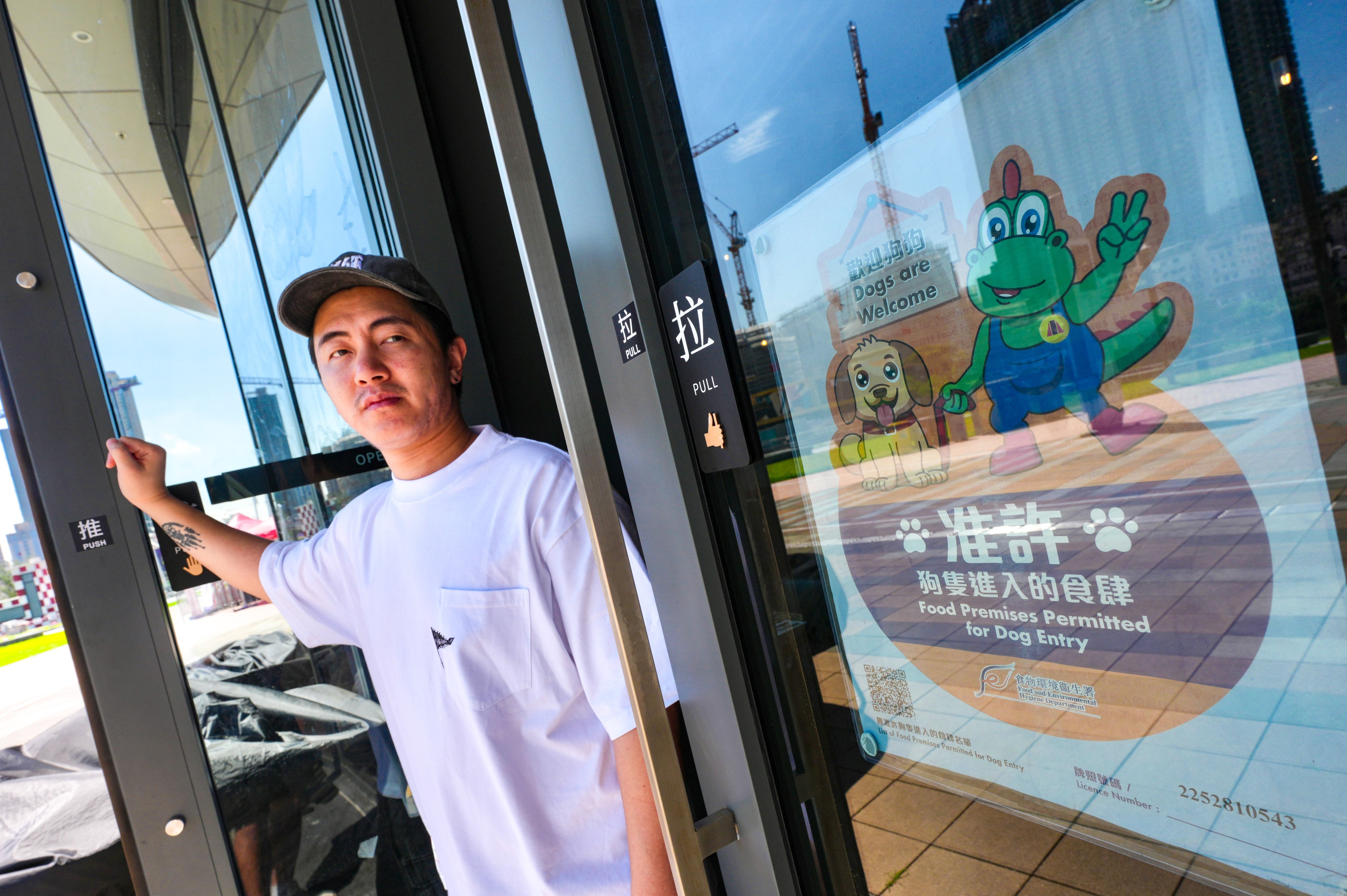 Ken Chu, owner of Phaya Asura, a pet friendly restaurant in Kai Tak. Photo: Karma Lo