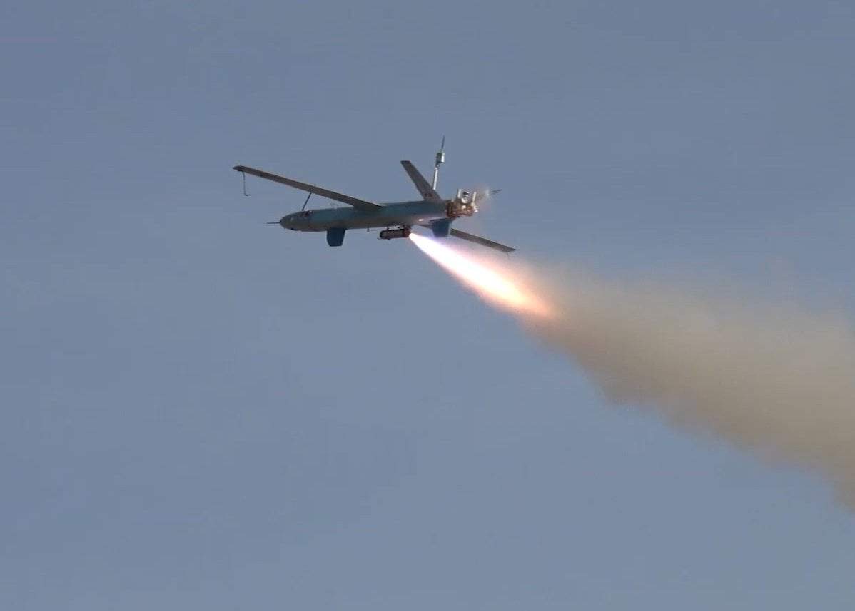 A drone launching from an undisclosed location in Yemen. Photo:  Houthi Military Media Centre via EPA