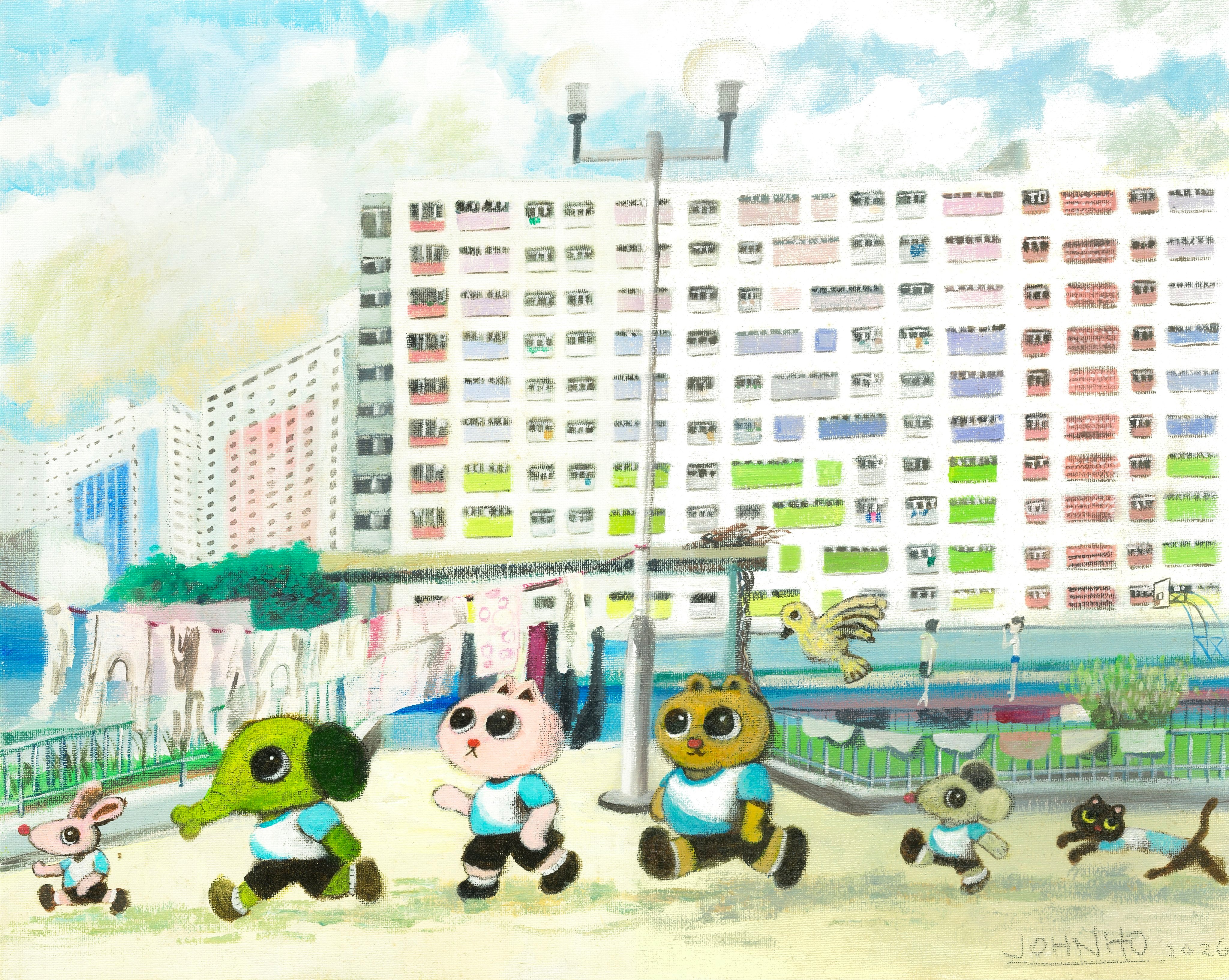 A view of Choi Hung Estate in Hong Kong as drawn by illustrator John Ho. His new exhibition, “100 Corners of Hong Kong”, captures the city’s evolving charm in 100 illustrations. Photo: John Ho