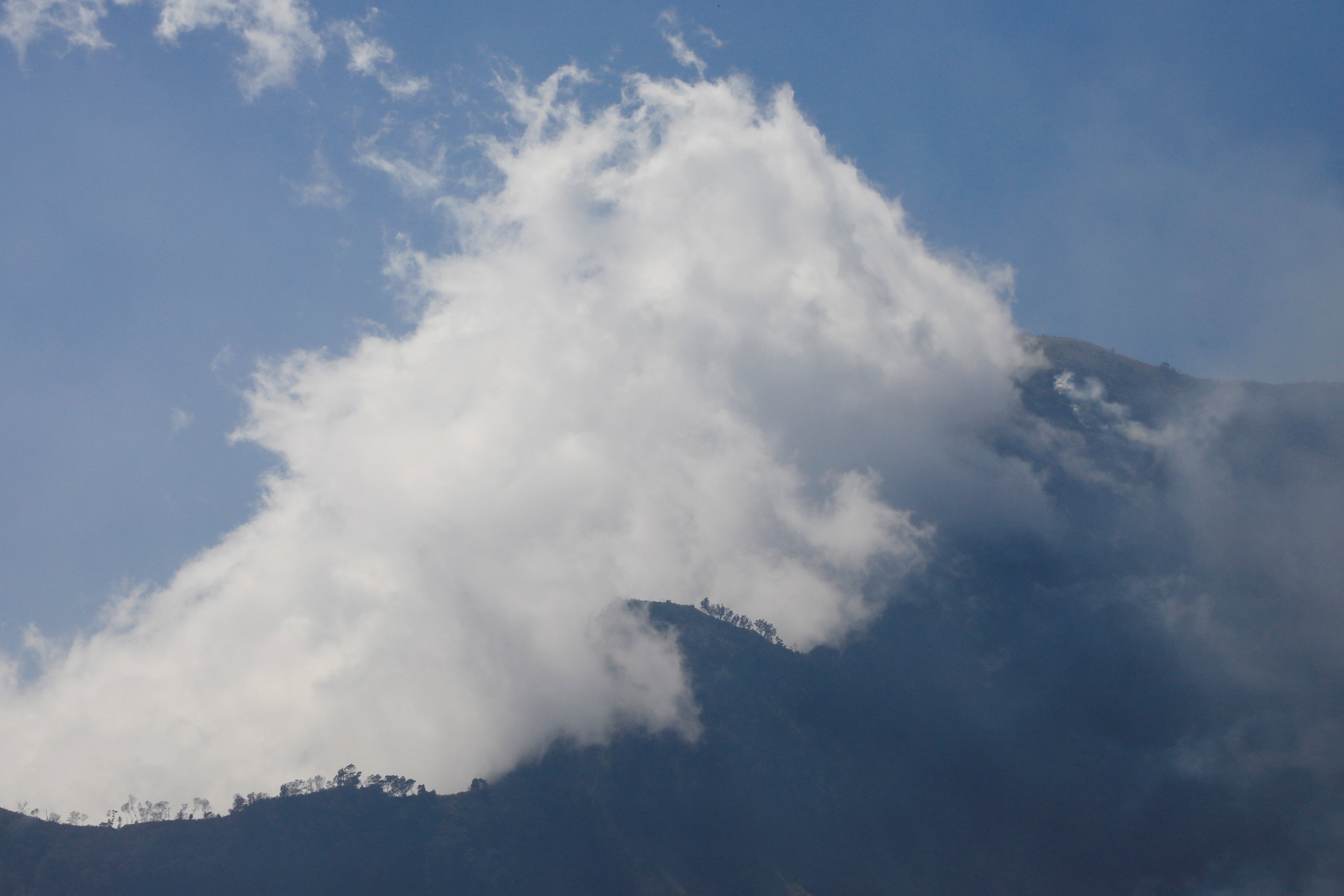 Smoke billows over an area affected by wildfire at Mount Bromo National Park on Sunday. Photo: Reuters