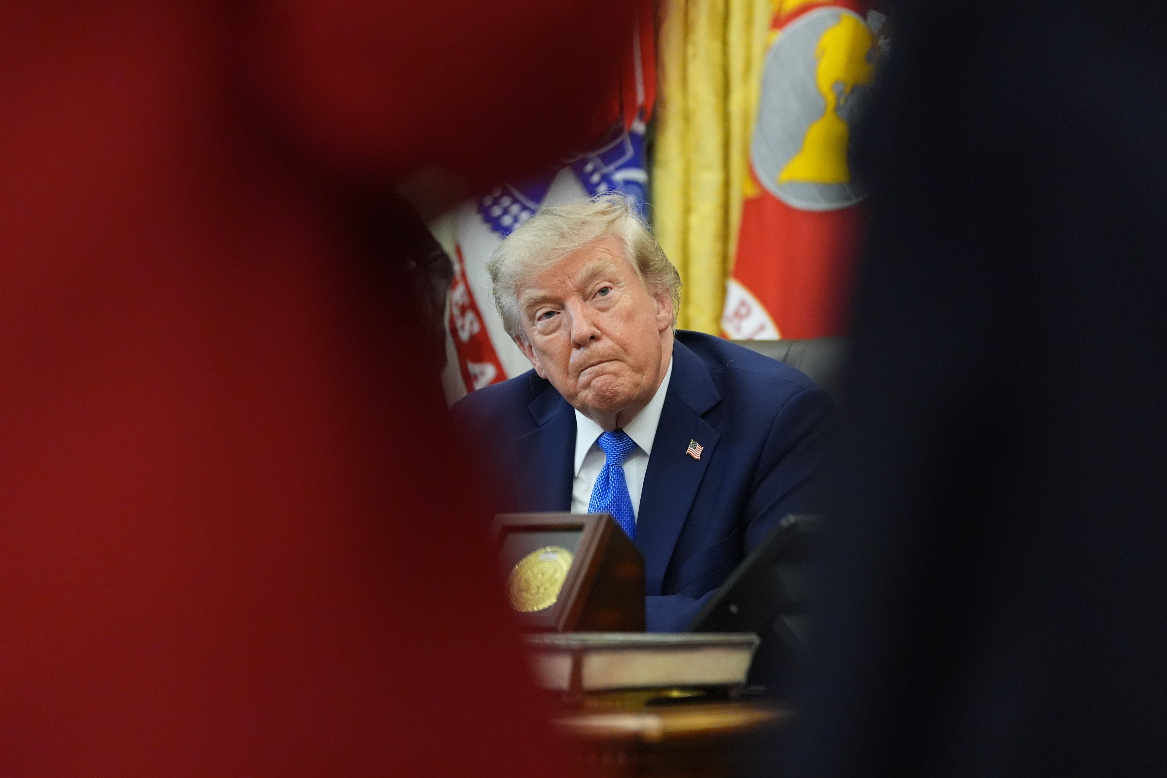 US President Donald Trump in the Oval Office. Photo: AP
