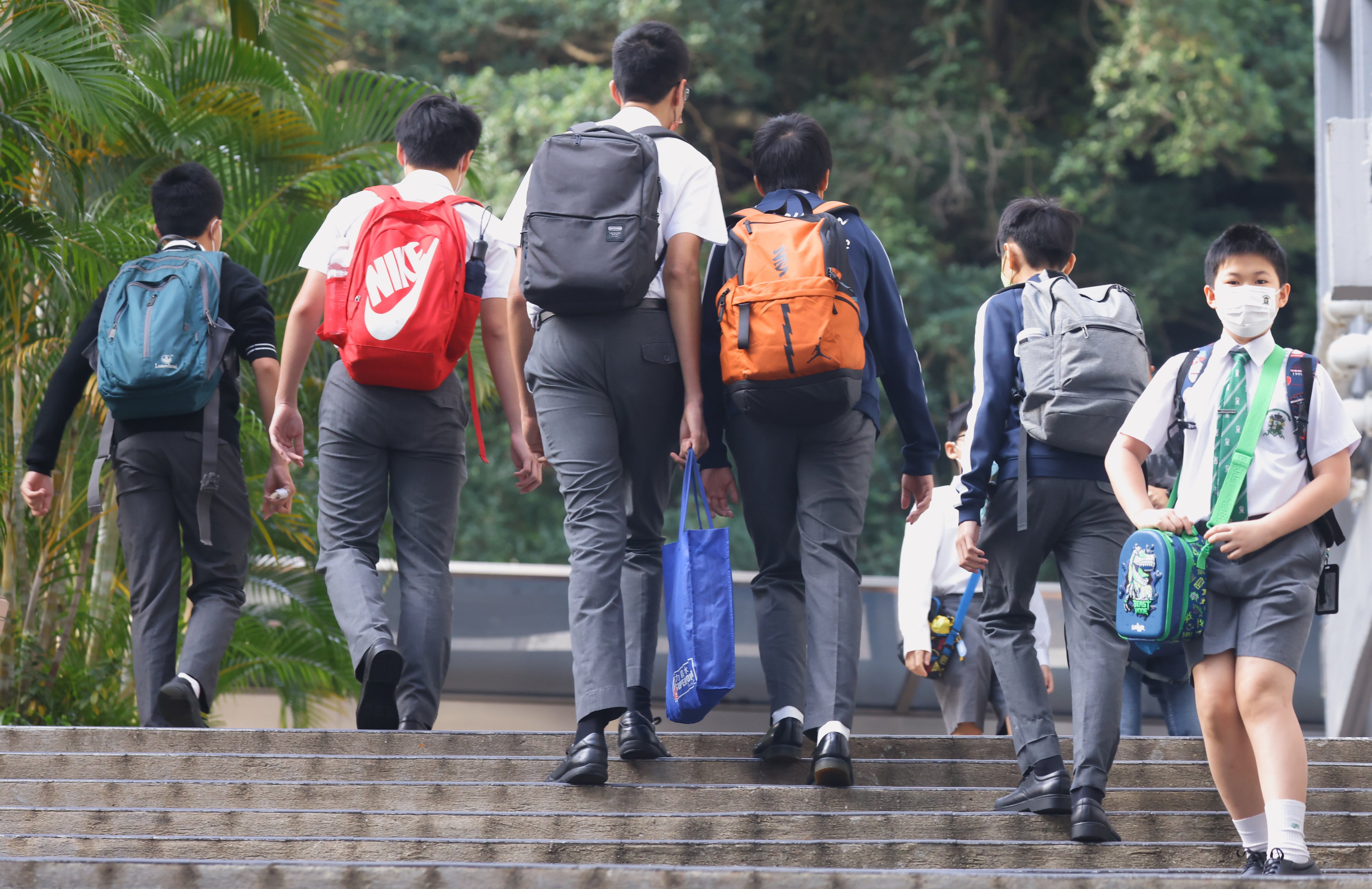 Students resume school in Wan Chai in 2022. Photo: Dickson Lee