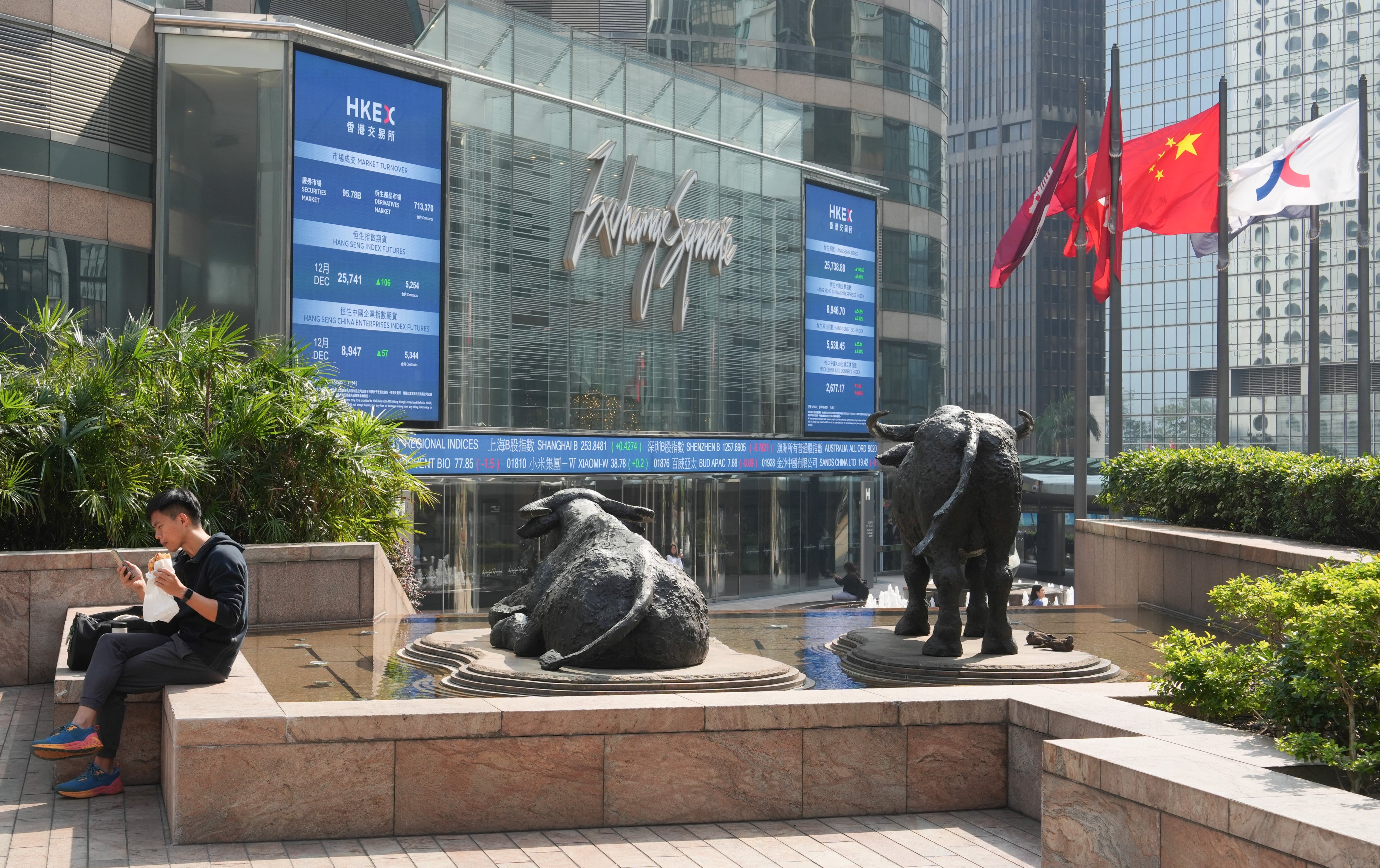 The headquarters of Hong Kong Exchanges and Clearing, which operates the Hong Kong stock market, are at Exchange Square in Central. Photo: Sun Yeung