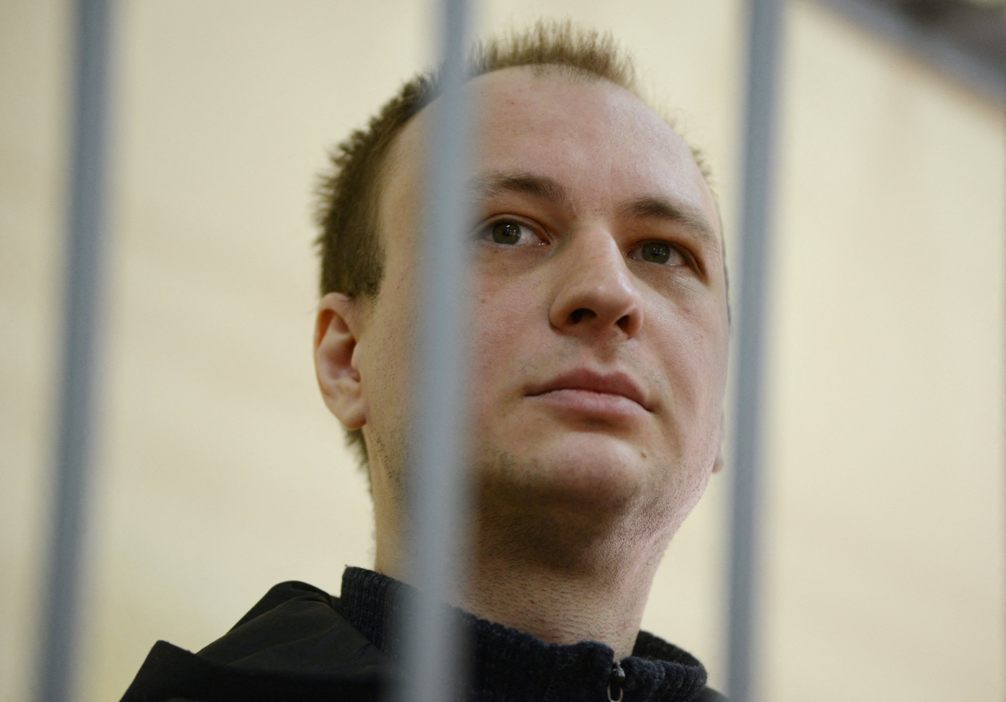 Former US marine Robert Gilman attending a court hearing in Voronezh, Russia in April. Gilman was released by Russia on humanitarian grounds on Tuesday. Photo: Reuters