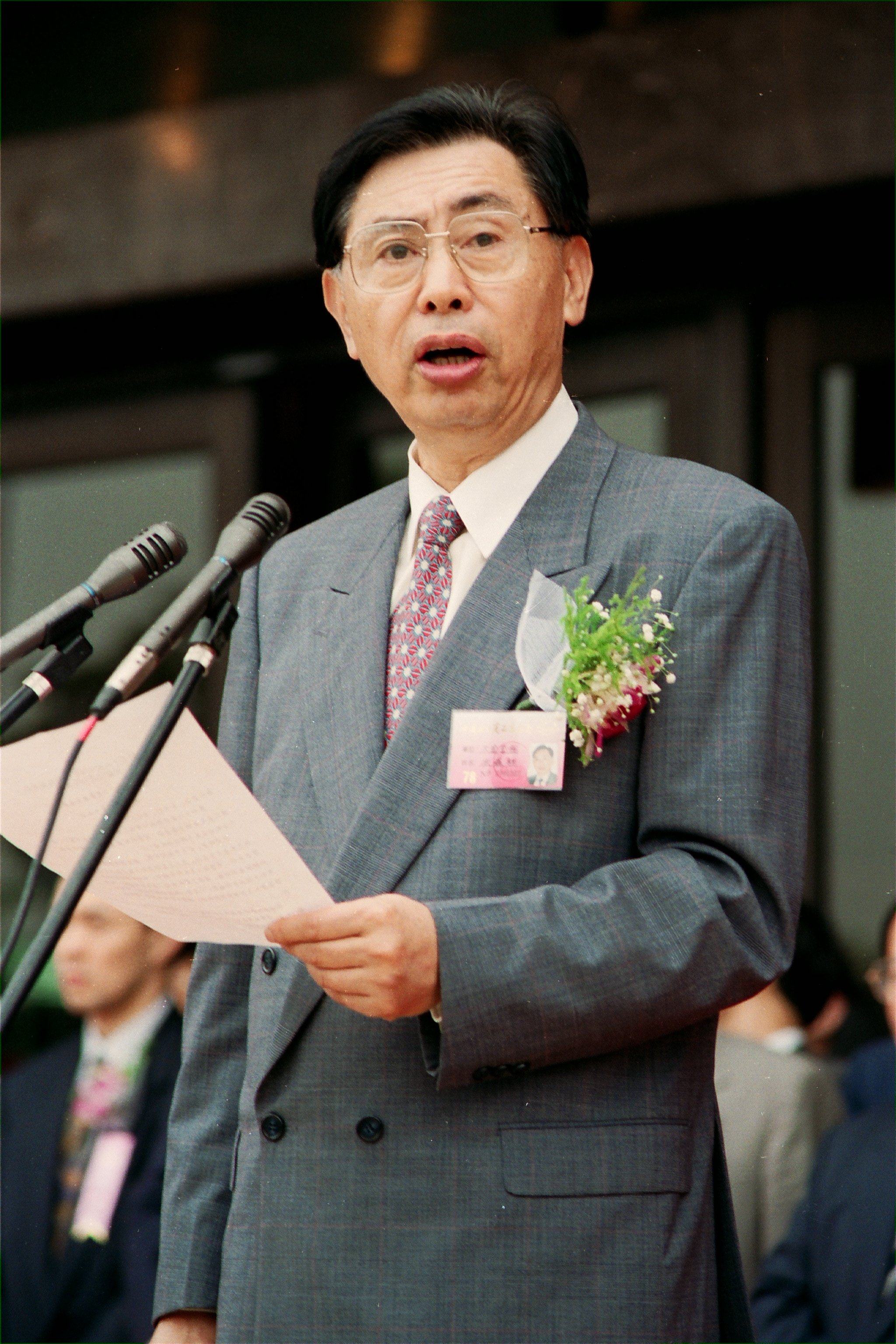 Zhu Senlin speaks at the opening ceremony of the 78th China Export Commodities Fair when he was governor of Guangdong in 1995. Photo: SCMP