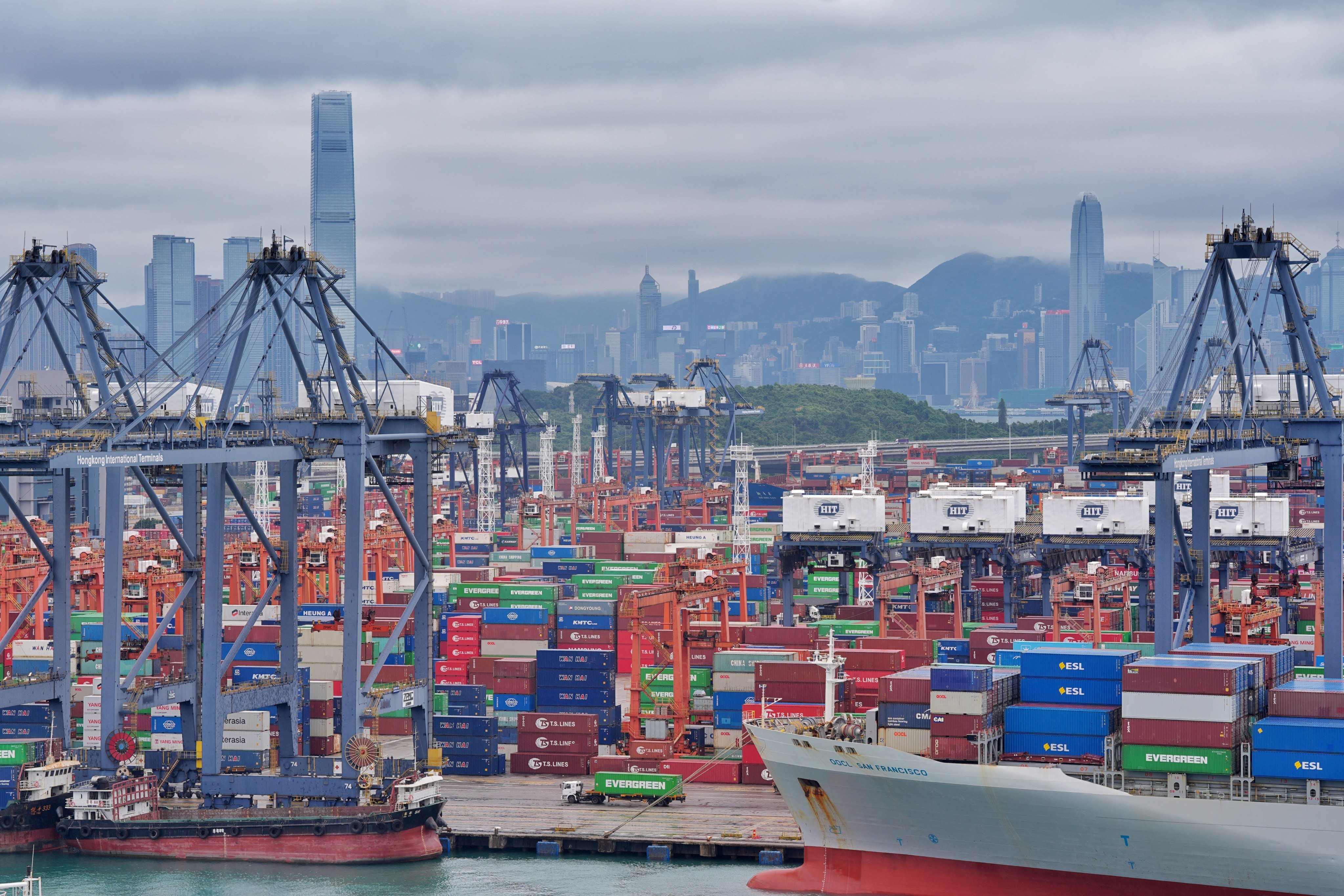 Hong Kong’s Kwai Chung Container Terminal, seen on March 4. Hong Kong’s Asean opportunity depends less on moving more containers than on attaching more high-value services to each transaction. Photo: Elson Li