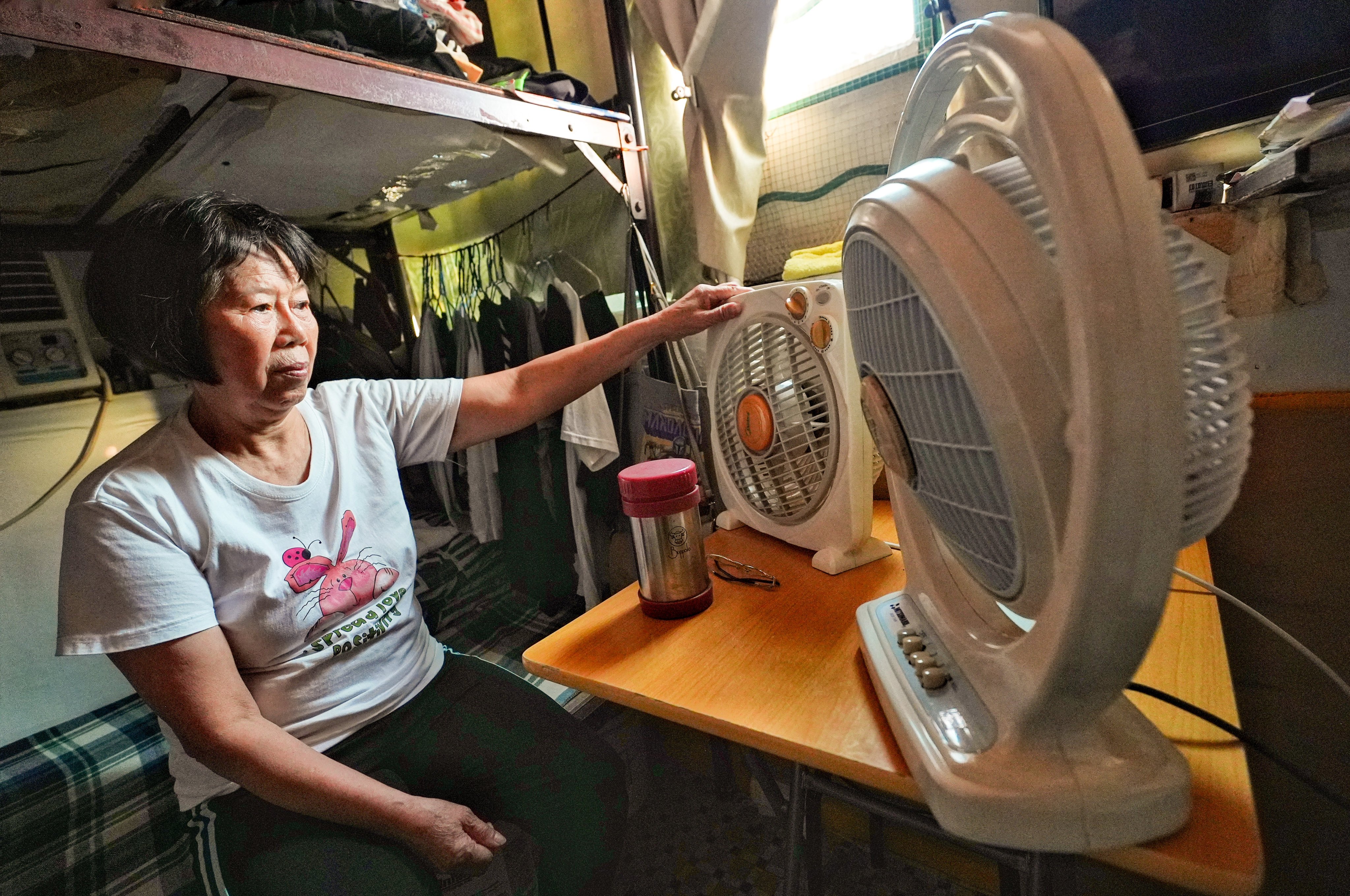 Yang Fangxin is among residents stuck sweltering in subdivided flats. Photo: Dickson Lee