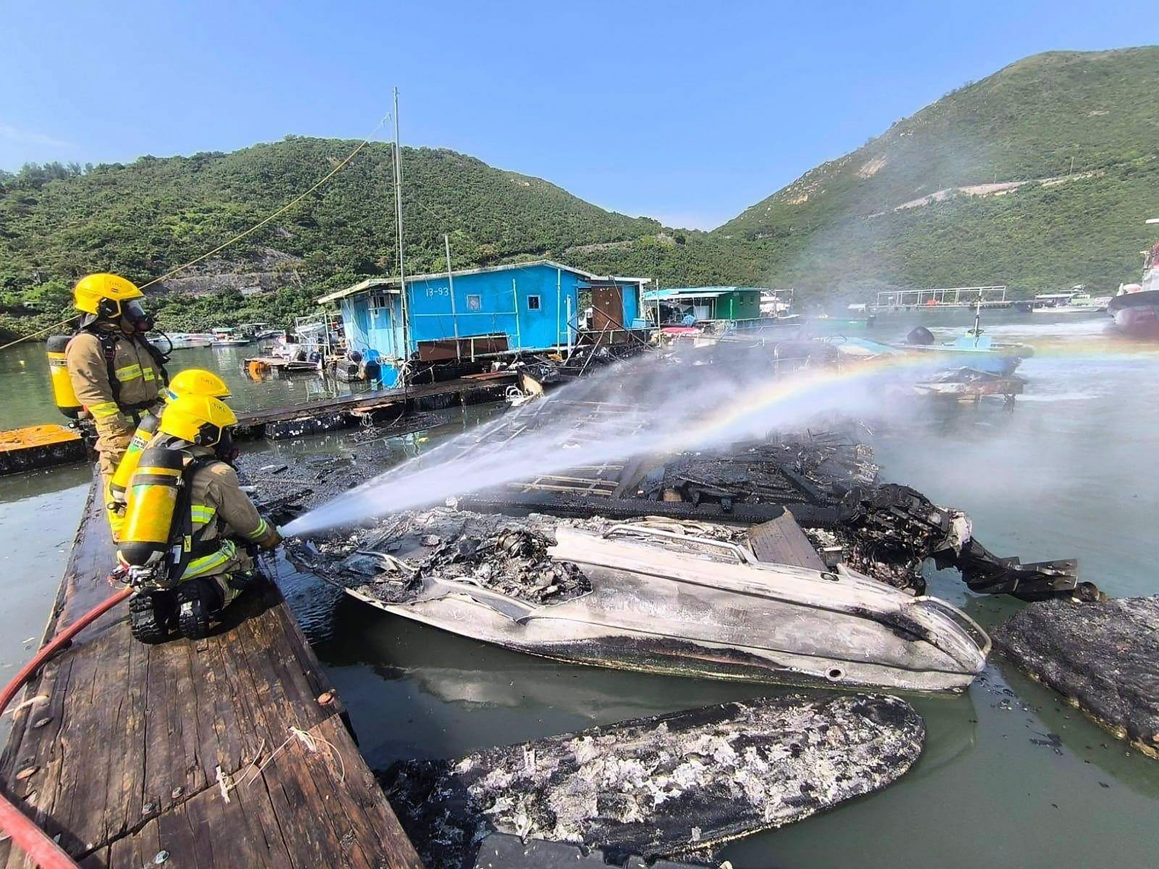 Firefighters took less than an hour to extinguish the flames. Photo: Handout