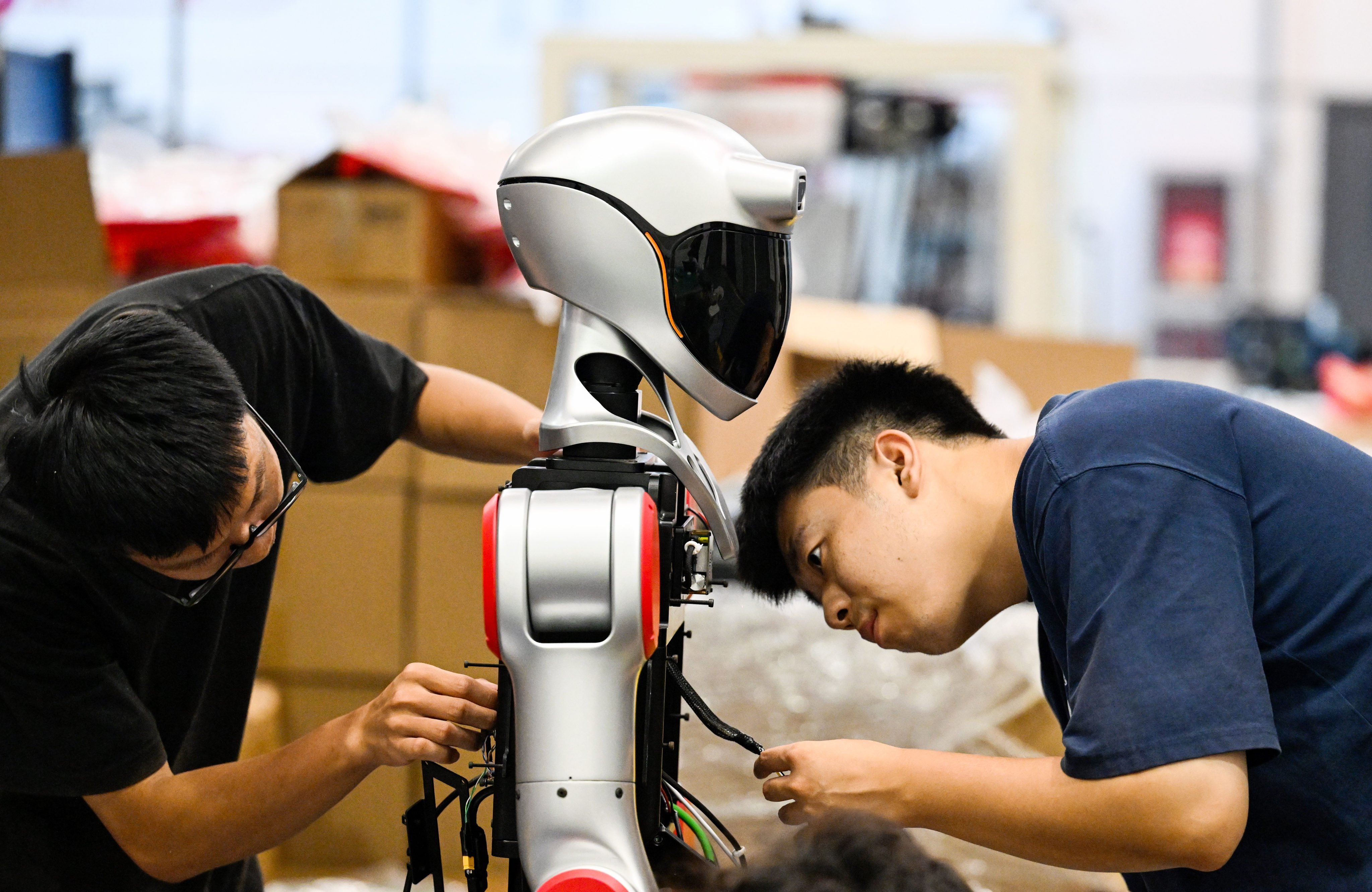 China’s humanoid robot sector has accelerated rapidly in recent years, with mass production and commercial deployment advancing across industries. Photo: Xinhua