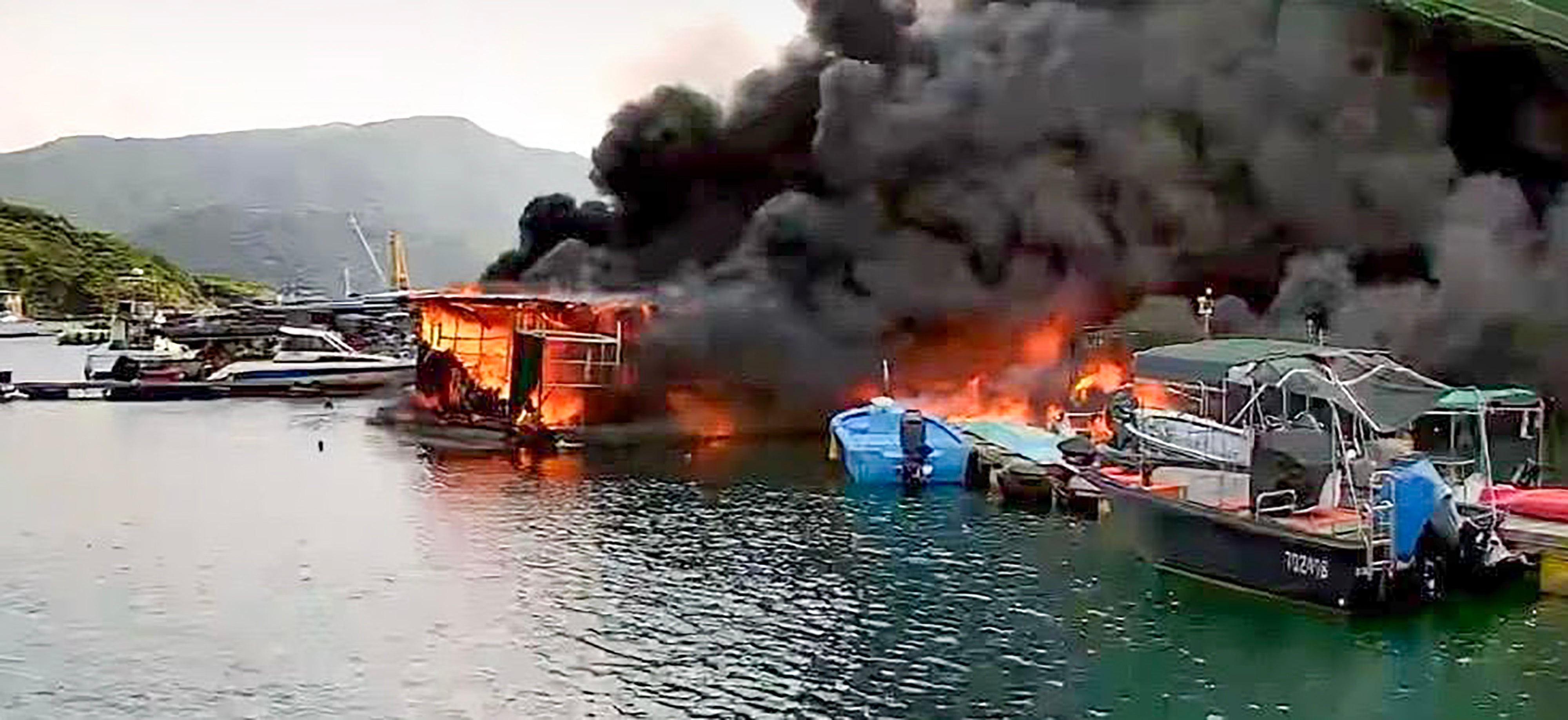 The blaze was classified as a No 1 alarm fire, the lowest in Hong Kong’s five-tier system. Photo: Facebook/Hang Hau Rural Committee