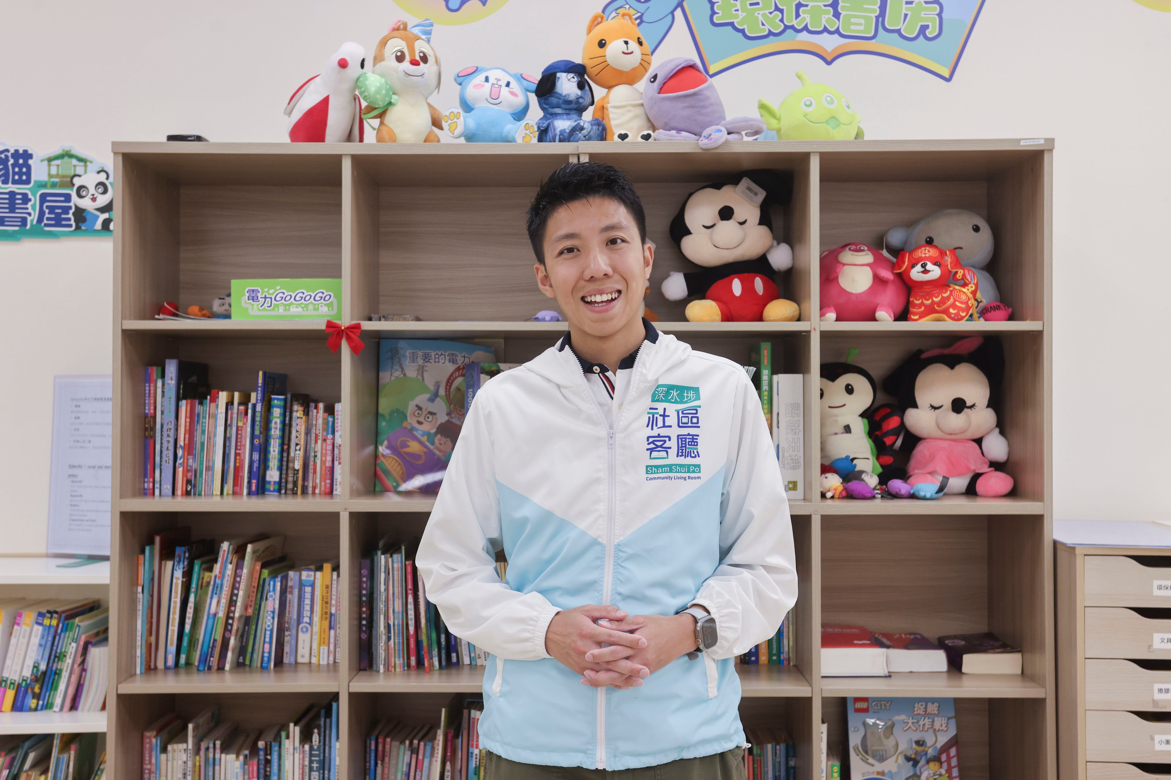 Chui Wui-chung, who manages a community living room, has said his 4,300 sq ft centre receives about 100 individuals daily during the summer. Photo: Jonathan Wong