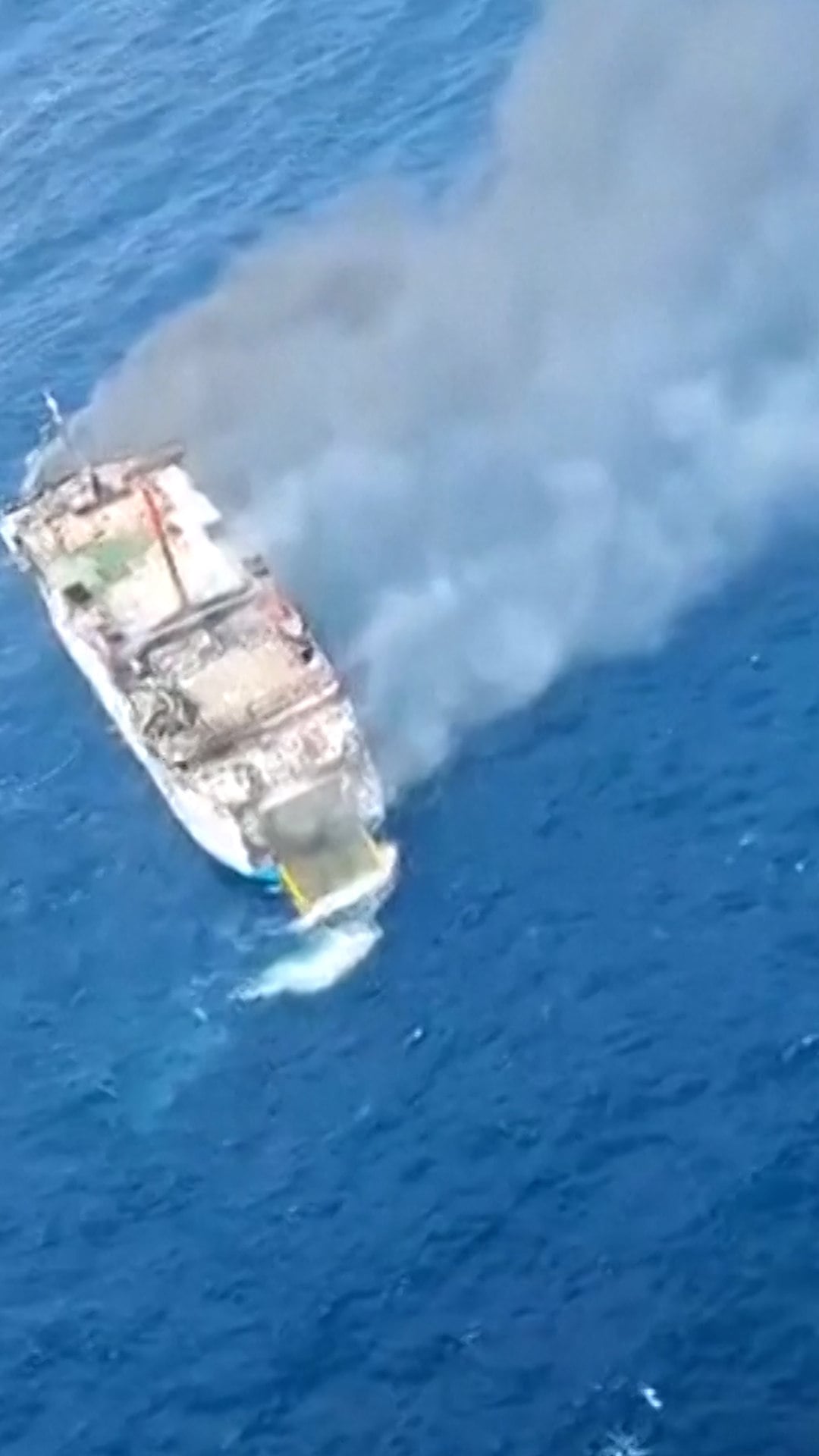 A ferry catches fire near Bali