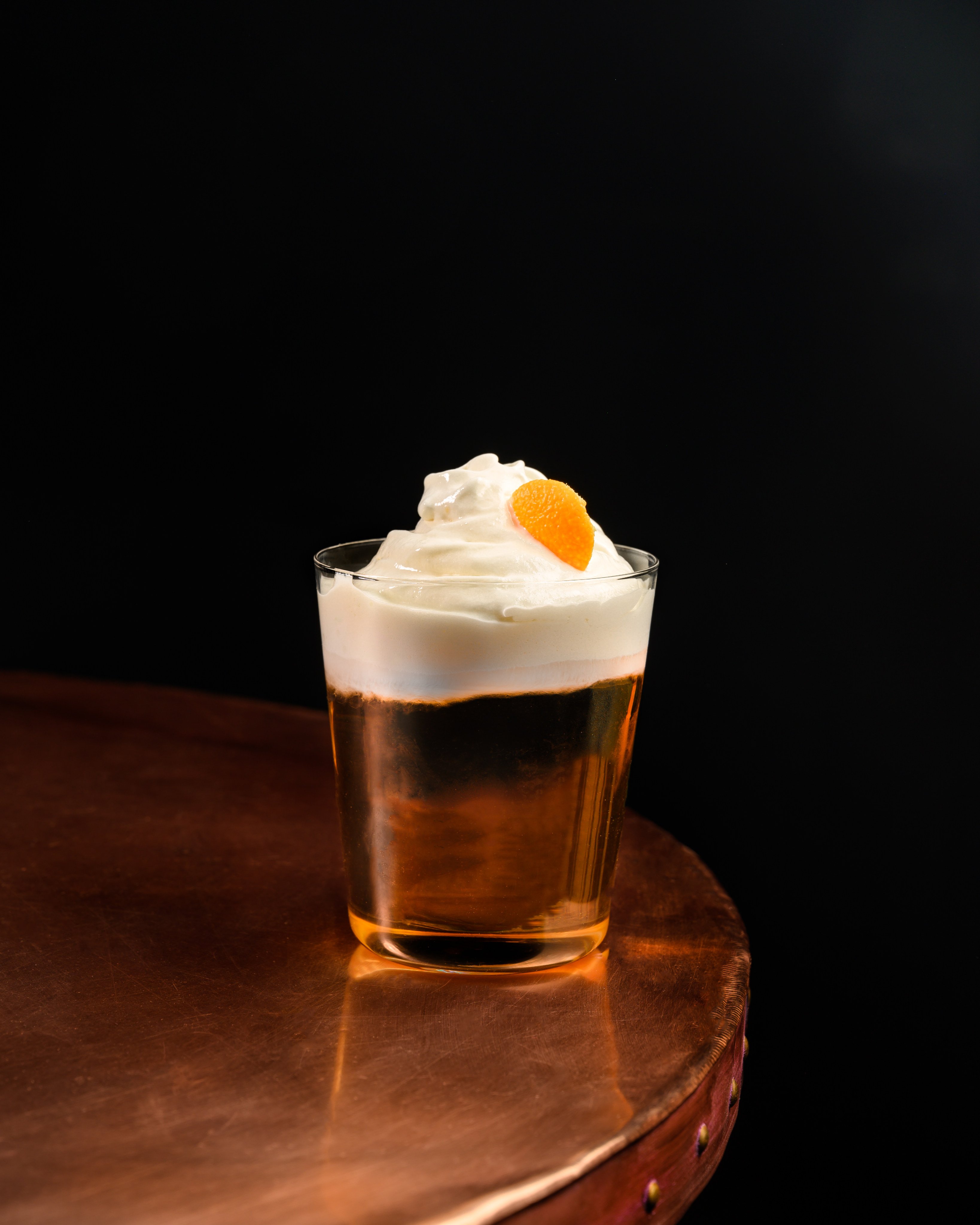 Barc’s Orangecello merges rum with vanilla, alongside Barc’s housemade orangecello and a creamy foam made from Aylā, a Newari distilled liquor made from rice, grain or millet. Photo: Handout