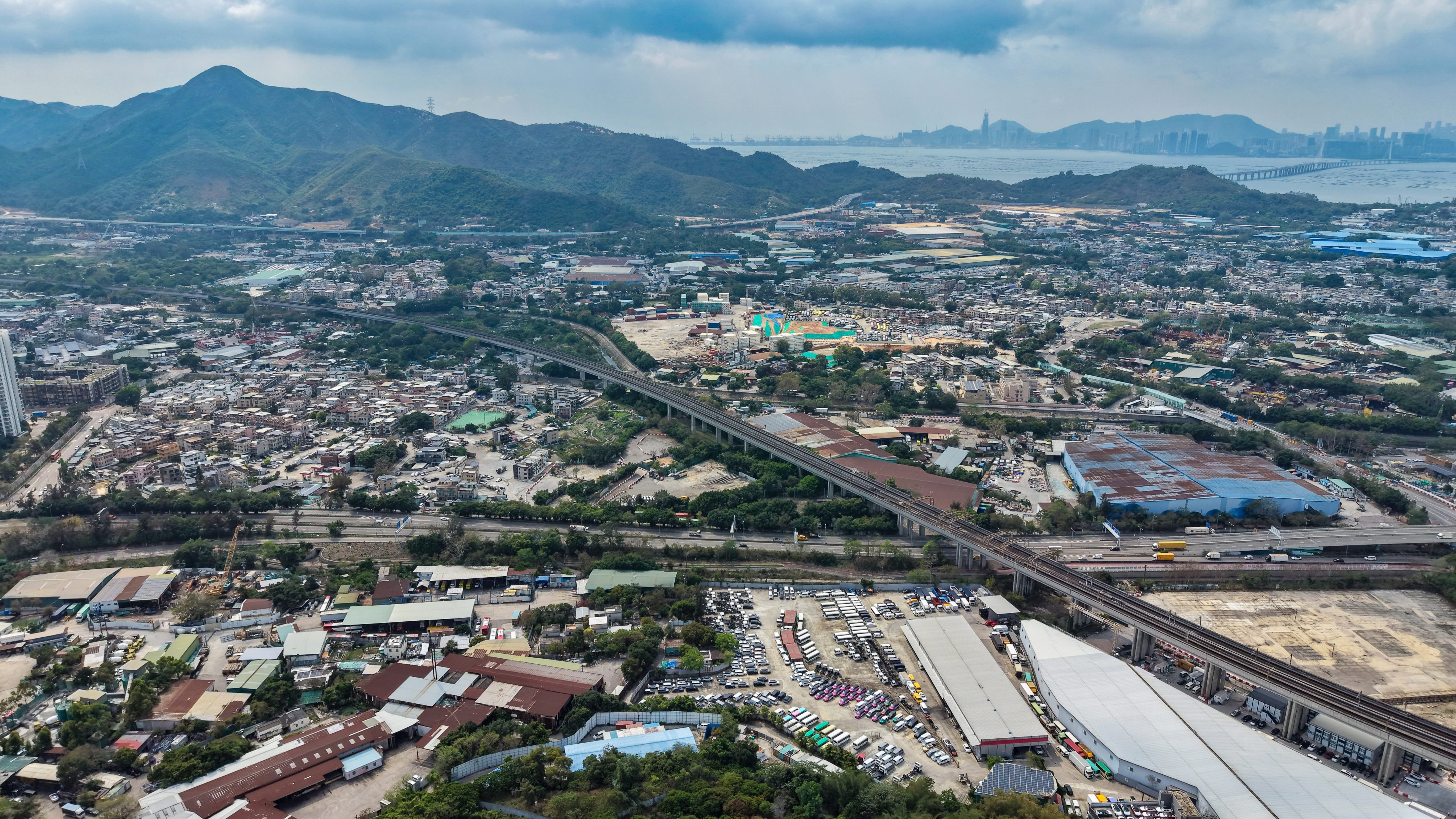 An aerial view of the Hung Shui Kiu/Ha Tsuen New Development Area. Photo: Elson Li