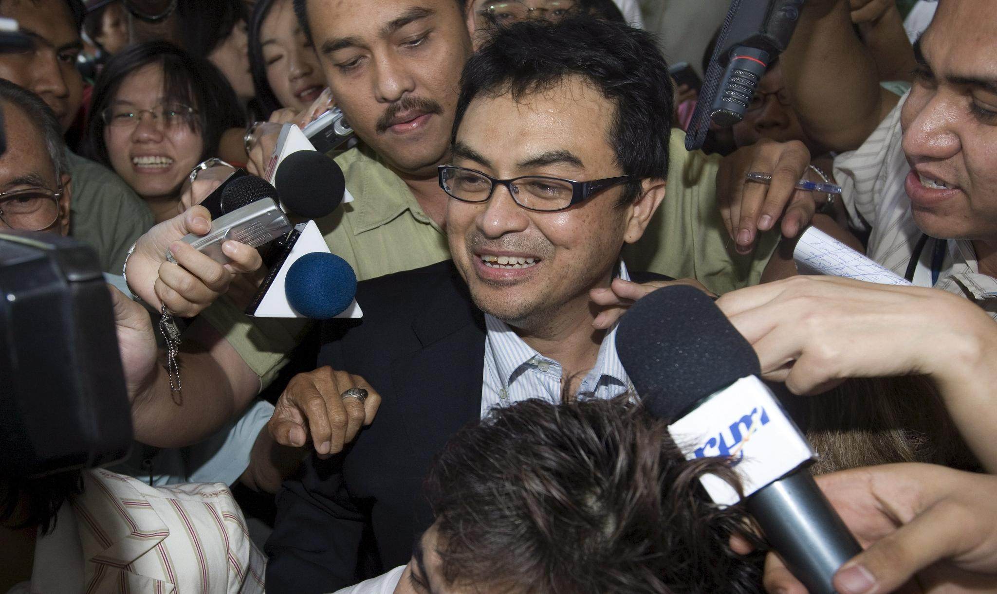 Malaysian political analyst Abdul Razak Baginda leaves the courthouse in Shah Alam, Selangor, in 2008. Photo: EPA