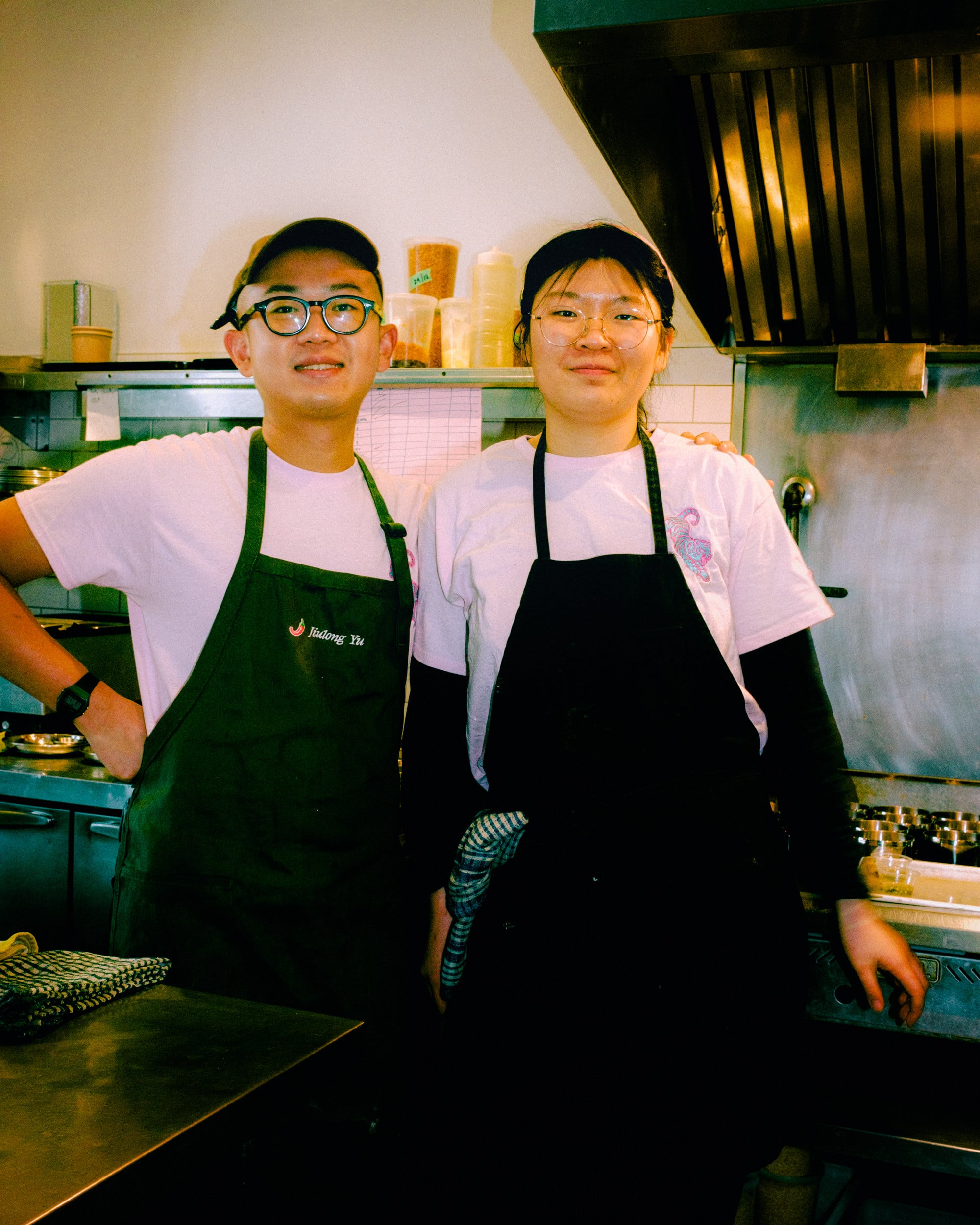 Christophe Yu (left) and Nora Lou are the co-founders of Flying Tables, a collective that blends global flavours with Chinese gastronomy in pop-up feasts. Photo: Clara Lacasse