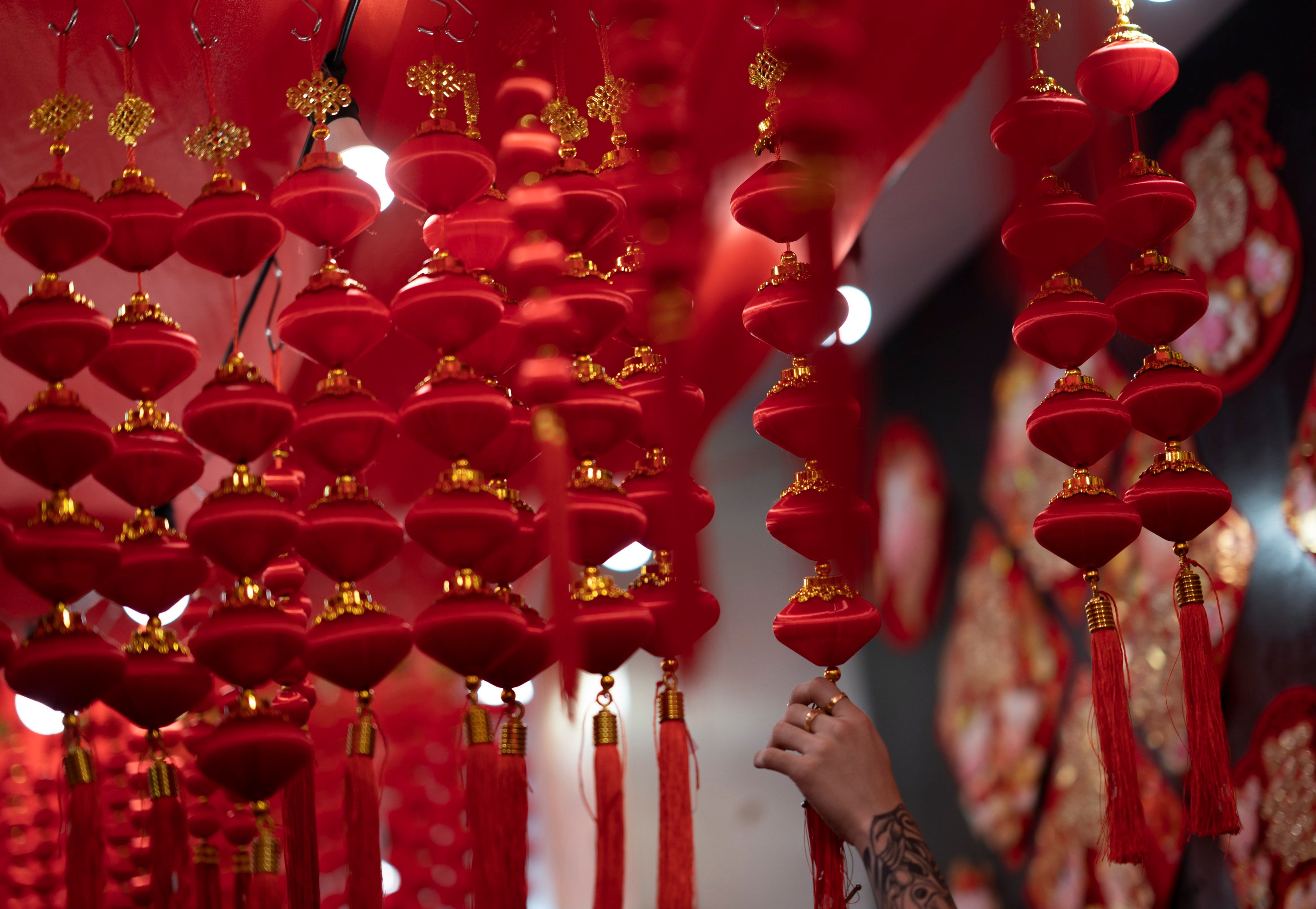 Chinese New Year decorations in a shop in Singapore’s Chinatown in January 2021. Photo: EPA-EFE