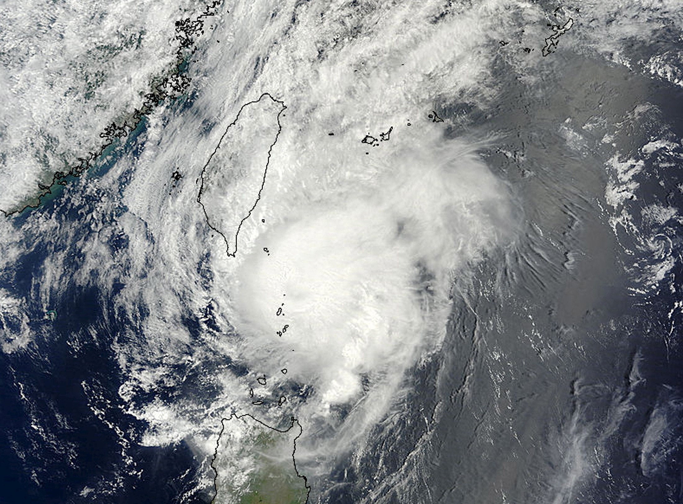 Typhoon Noul, captured in a spectroradiometer image from NASA’s Terra satellite, surges across the western Pacific towards the southern China coast late last month. Photo: Reuters