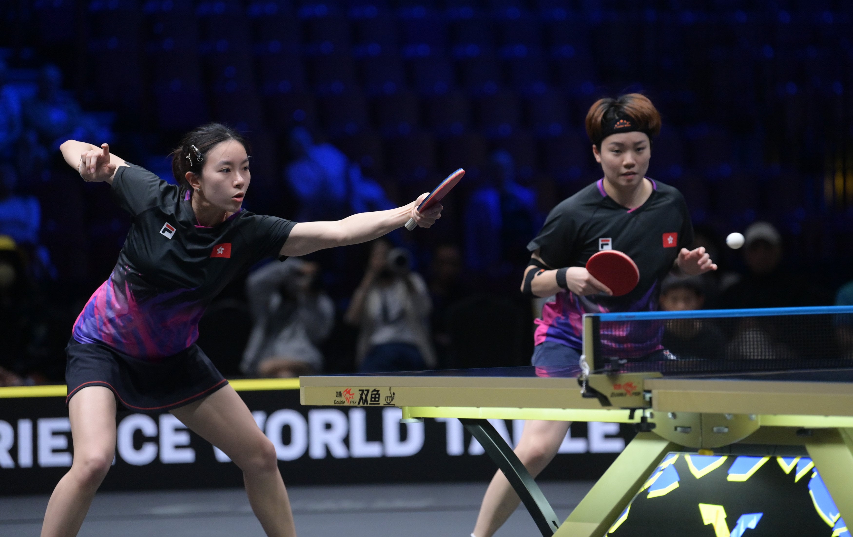 Hong Kong women's doubles pair Doo Hoi-kem (right) and Ng Wing-lam lost a tight final to Japan's Miwa Harimoto and Hina Hayata at the WTT Europe Smash in Sweden. Photo: Xinhua
