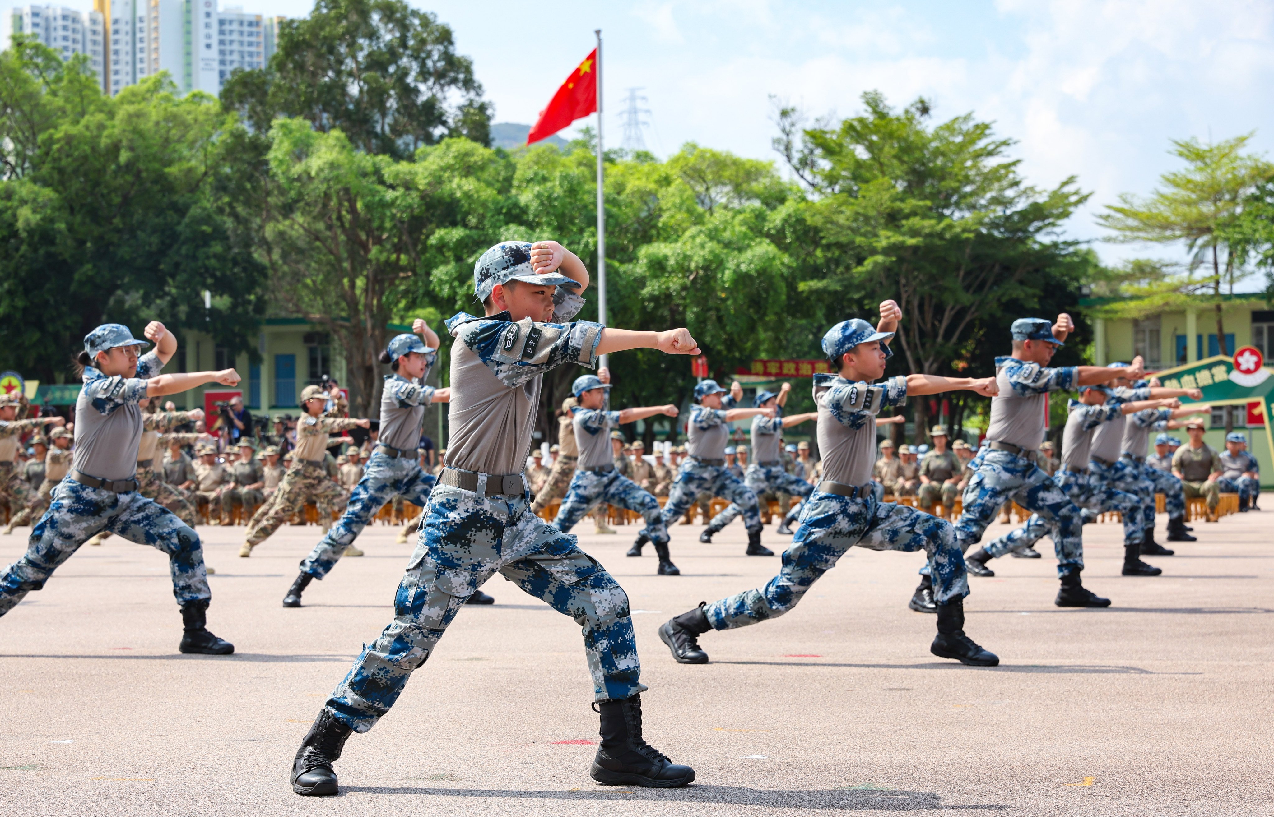 The cadets training included martial arts. Photo: Edmond So