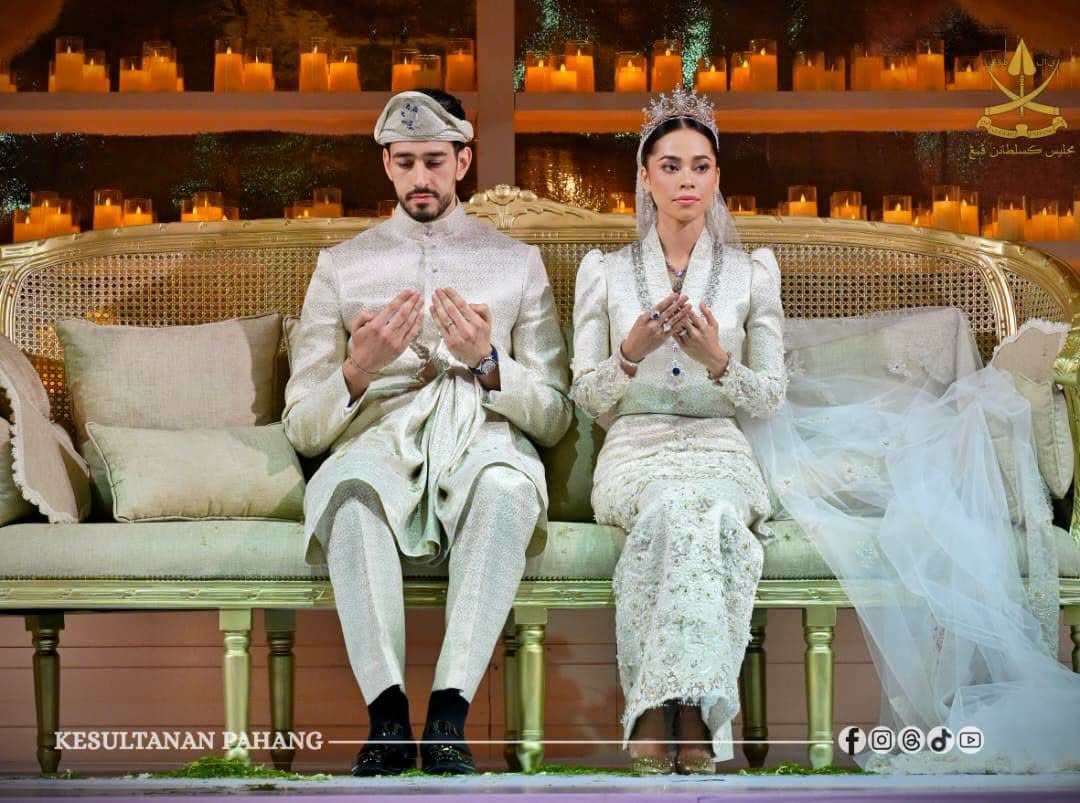 Malaysia’s Princess Ilyana of Pahang and British racing driver Chris Froggatt married in Kuala Lumpur earlier in August. Photo: @Kesultanan Pahang/Facebook