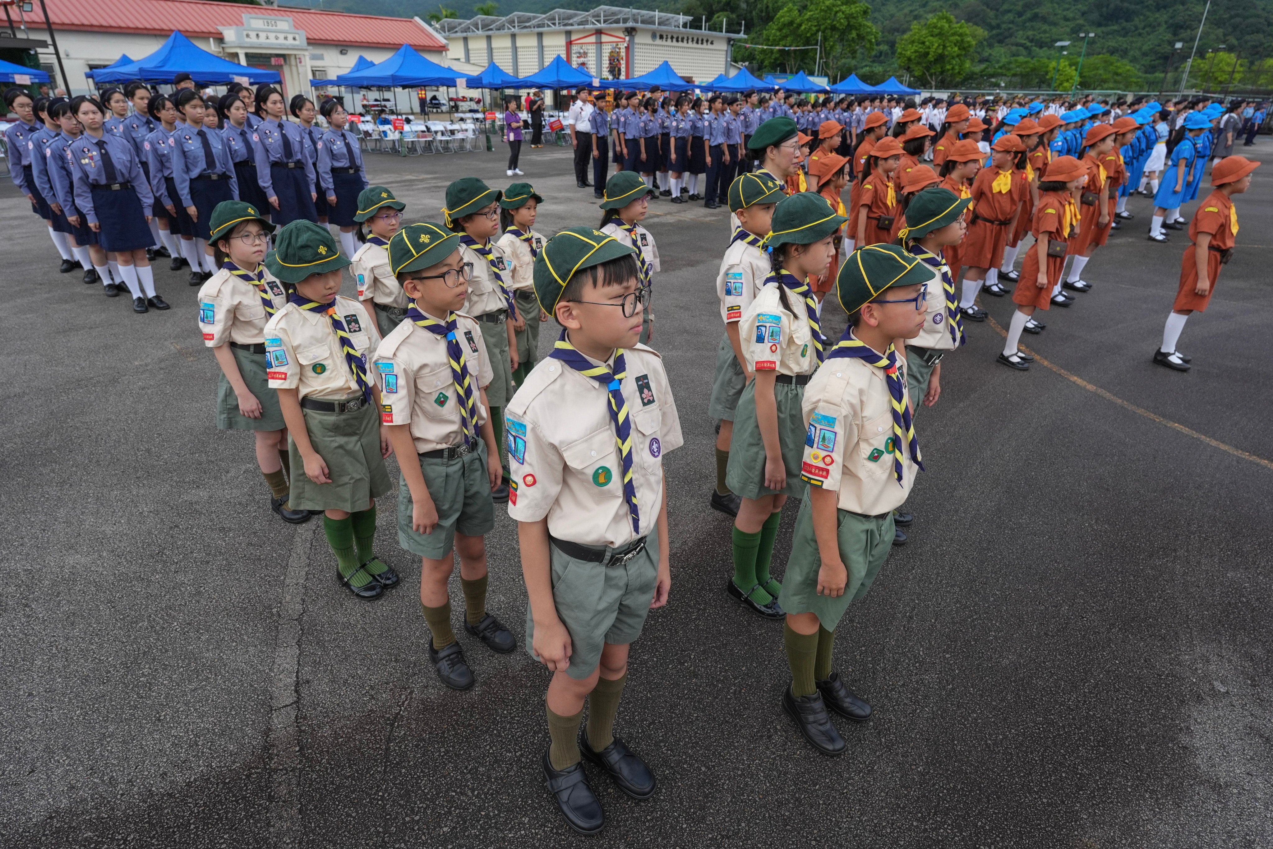 Membership in Hong Kong’s uniformed youth groups has fallen, with the city’s declining birth rates cited as one factor. Photo:  Eugene Lee