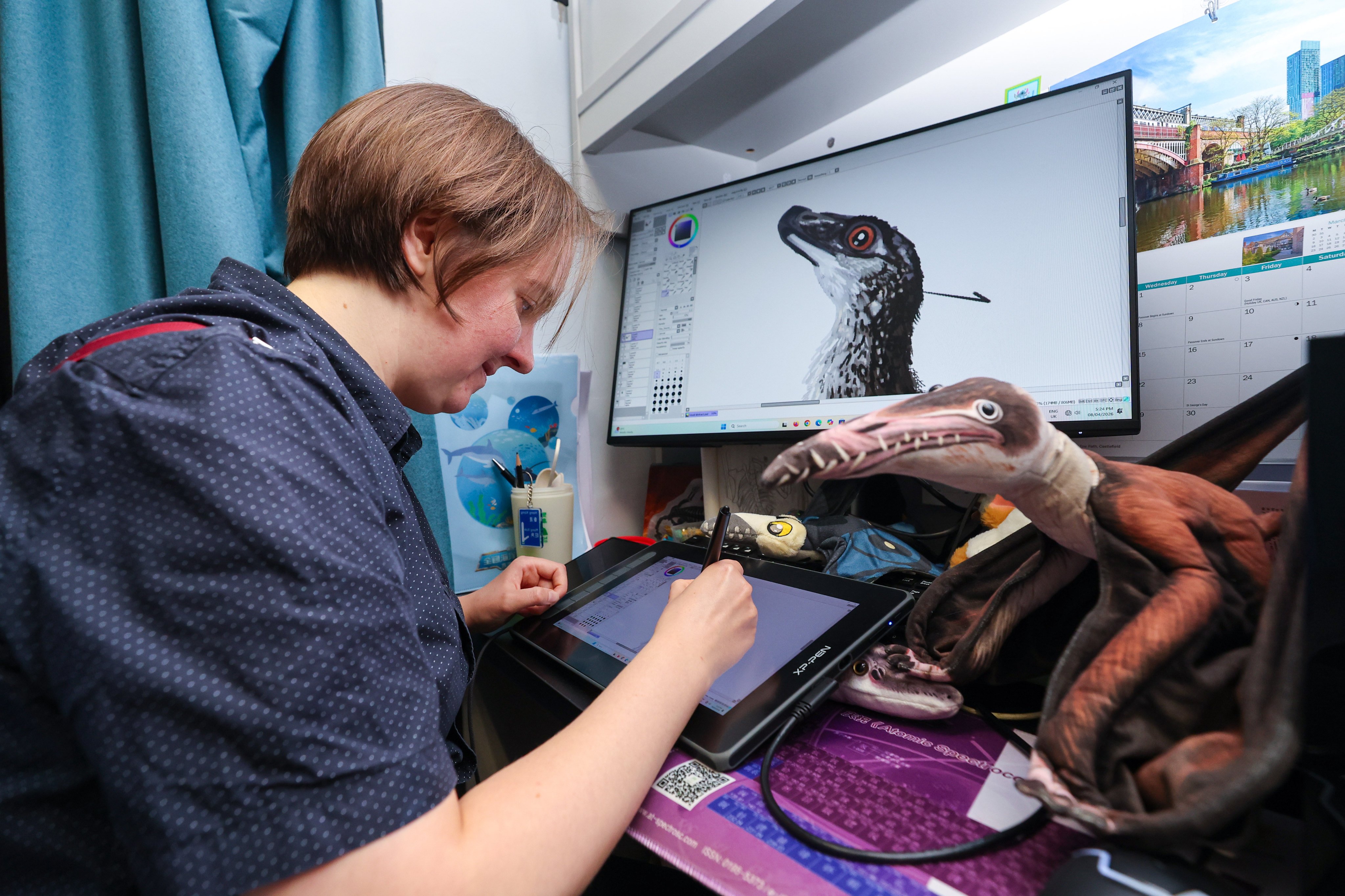 Natalia Jagielska blends palaeontology and art, studying fossils in Hong Kong while illustrating dinosaurs. She highlights the challenges and rewards of her field. Photo: Edmond So