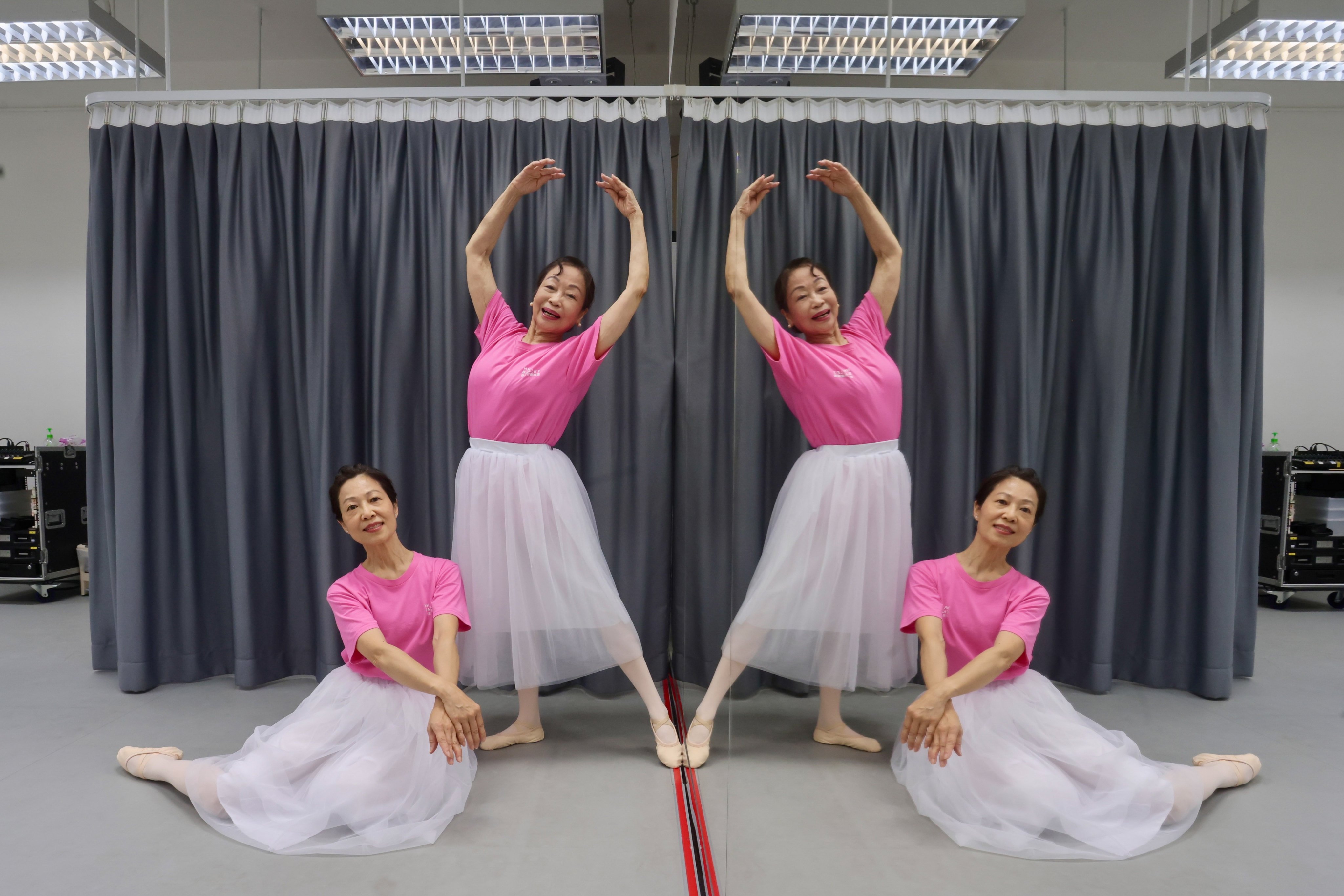Canny Chan (left) and Mary Chan are part of the Hong Kong Ballet Silver Ballet programme. The initiative began during the pandemic in 2021 and was created for people aged 55 years and older. Photo: Jonathan Wong