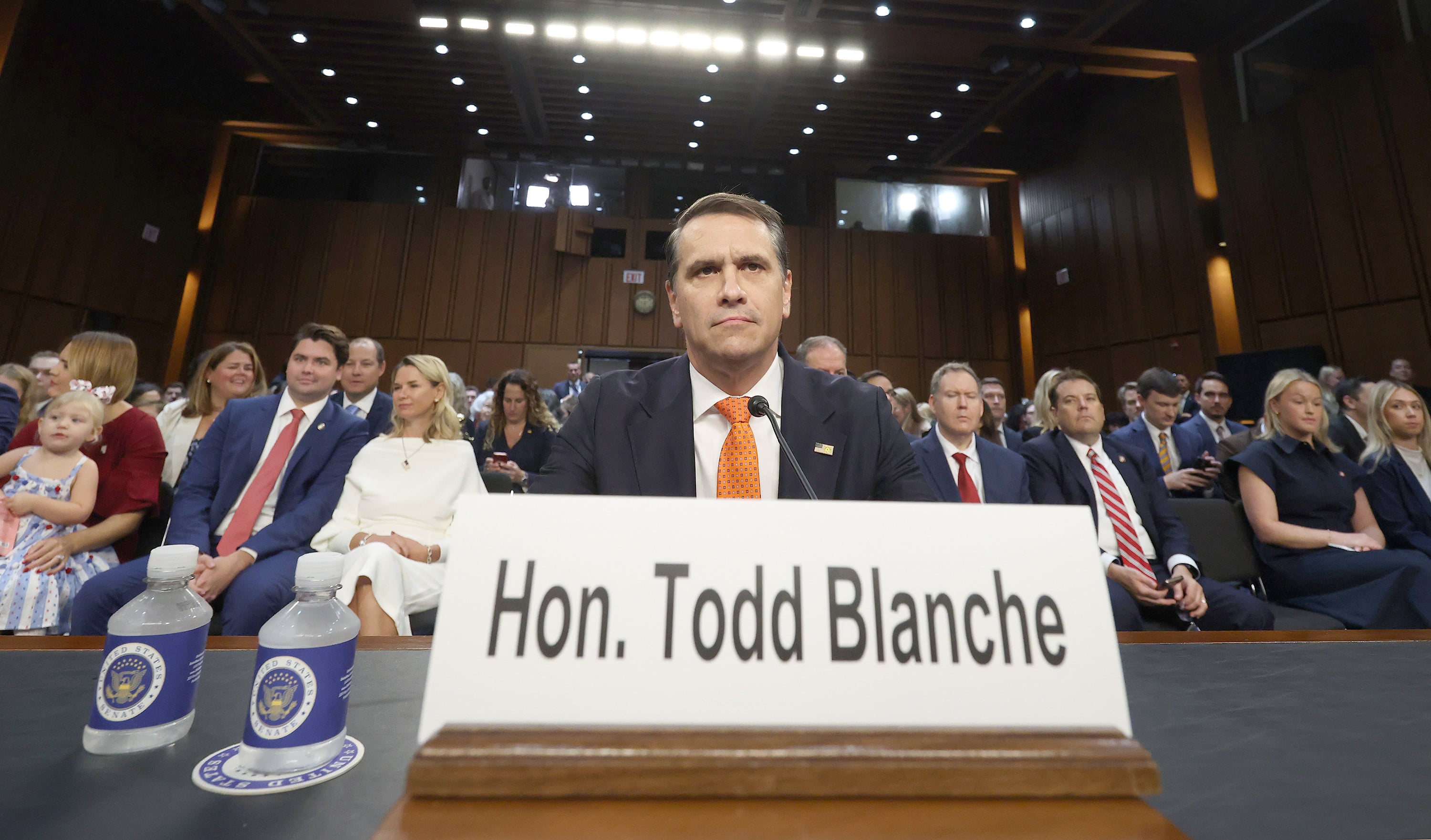 Todd Blanche at his confirmation hearing as US Attorney General in Washington on July 15. Photo: Getty Images / TNS