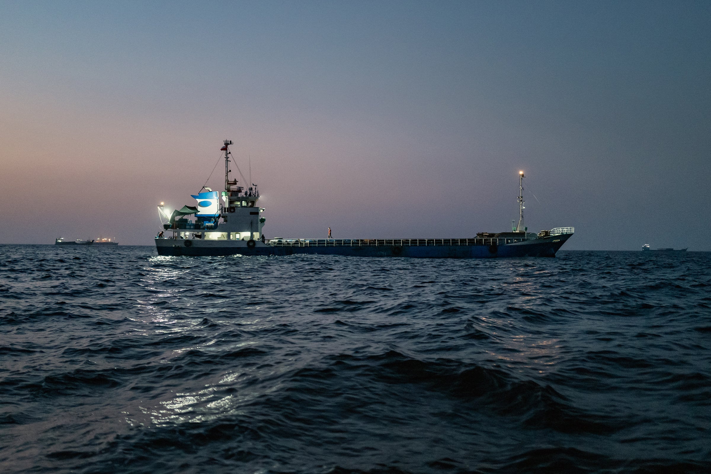Vessels are seen anchored off the coast of Muscat, Oman, in June. File photo: Getty Images/TNS