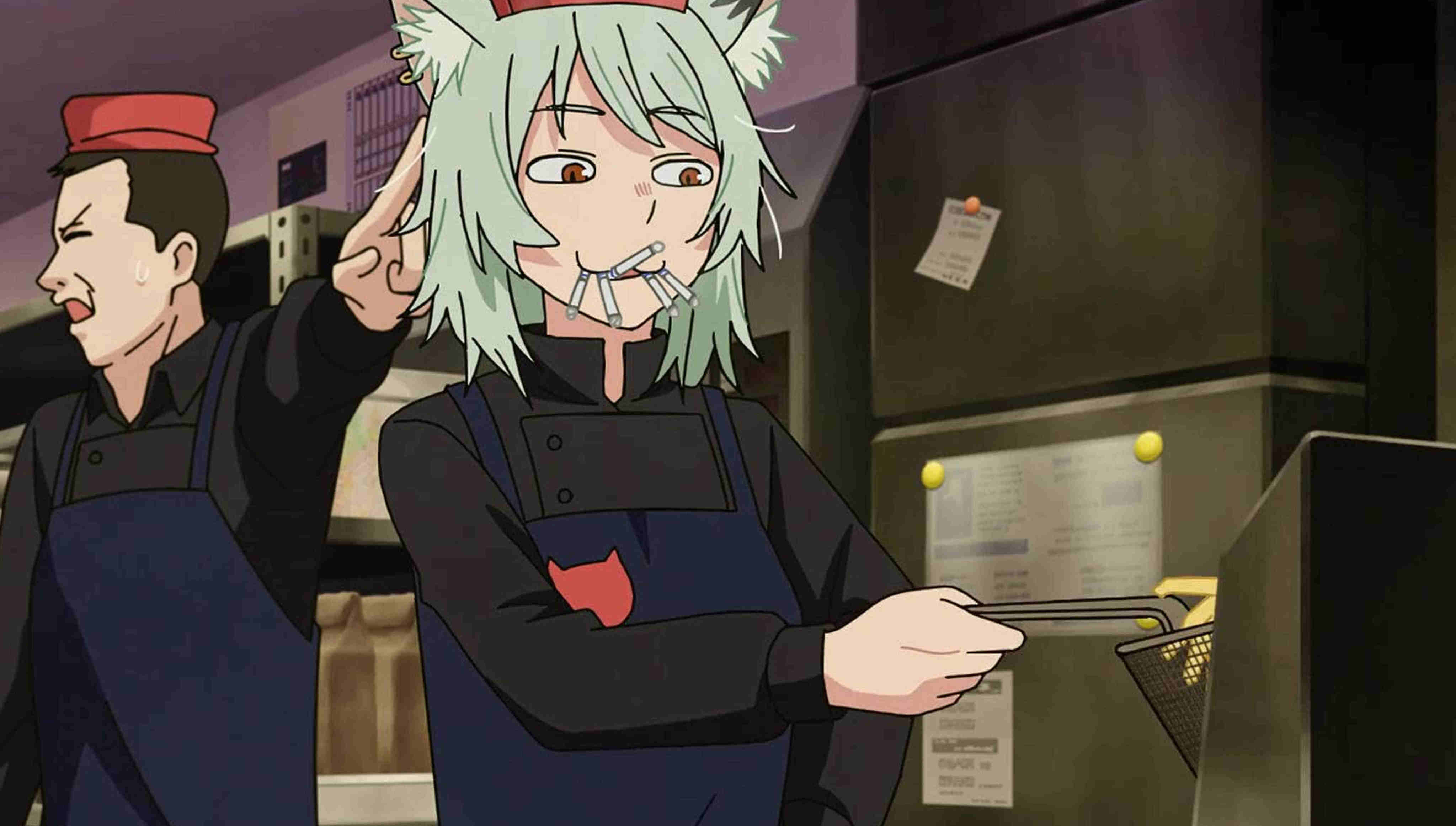 An image from the Japanese anime series Chainsmoker Cat. Photo: Netflix
